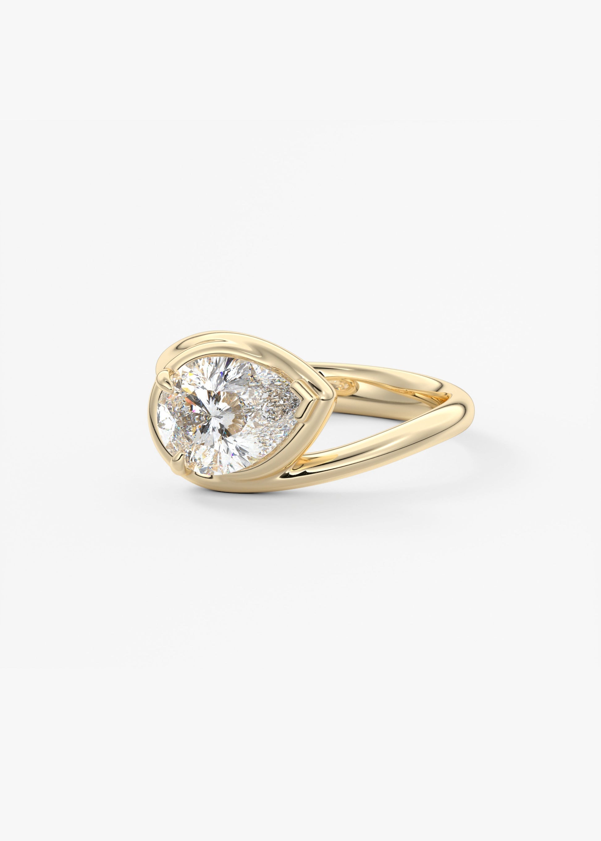 Oval Solitaire With Raised Basket Gallery Lab Grown Diamond Engagement Ring