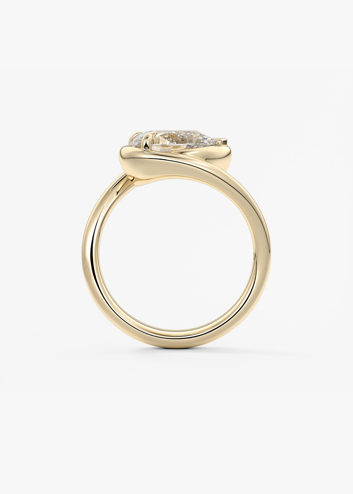 Oval Solitaire With Raised Basket Gallery Lab Grown Diamond Engagement Ring