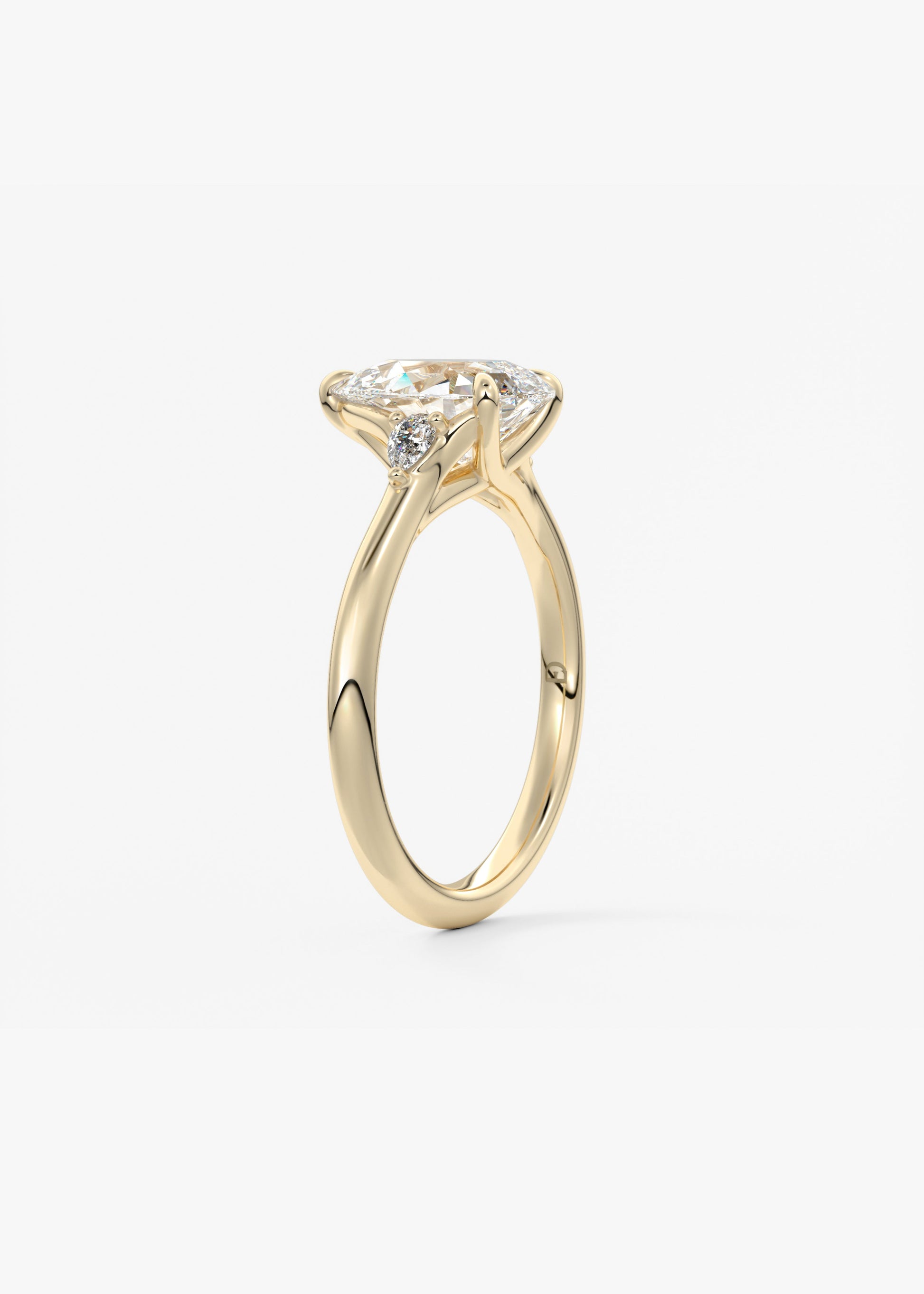 Oval Solitaire With Raised Basket Gallery Lab Grown Diamond Engagement Ring