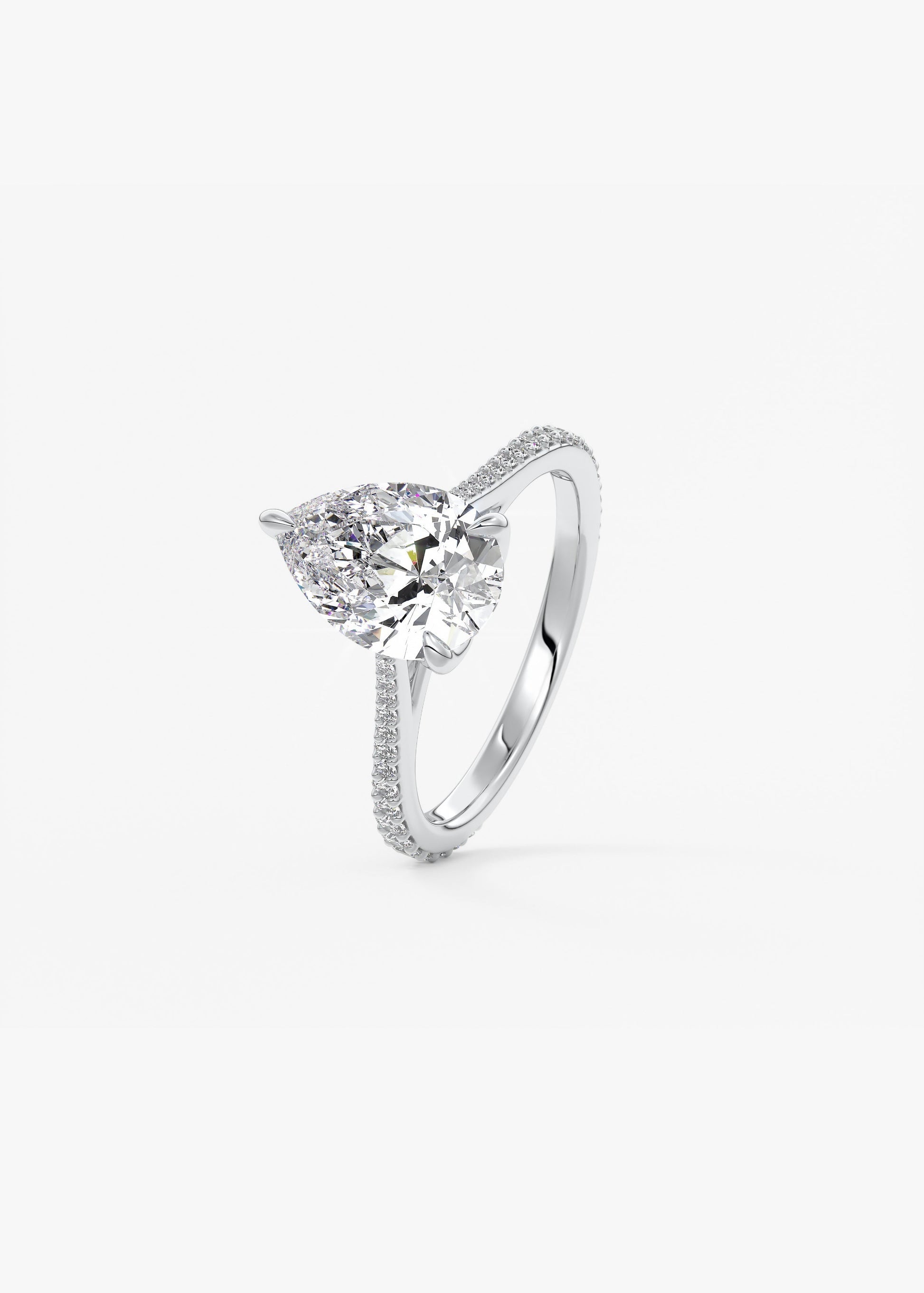 Oval Solitaire With Raised Basket Gallery Lab Grown Diamond Engagement Ring