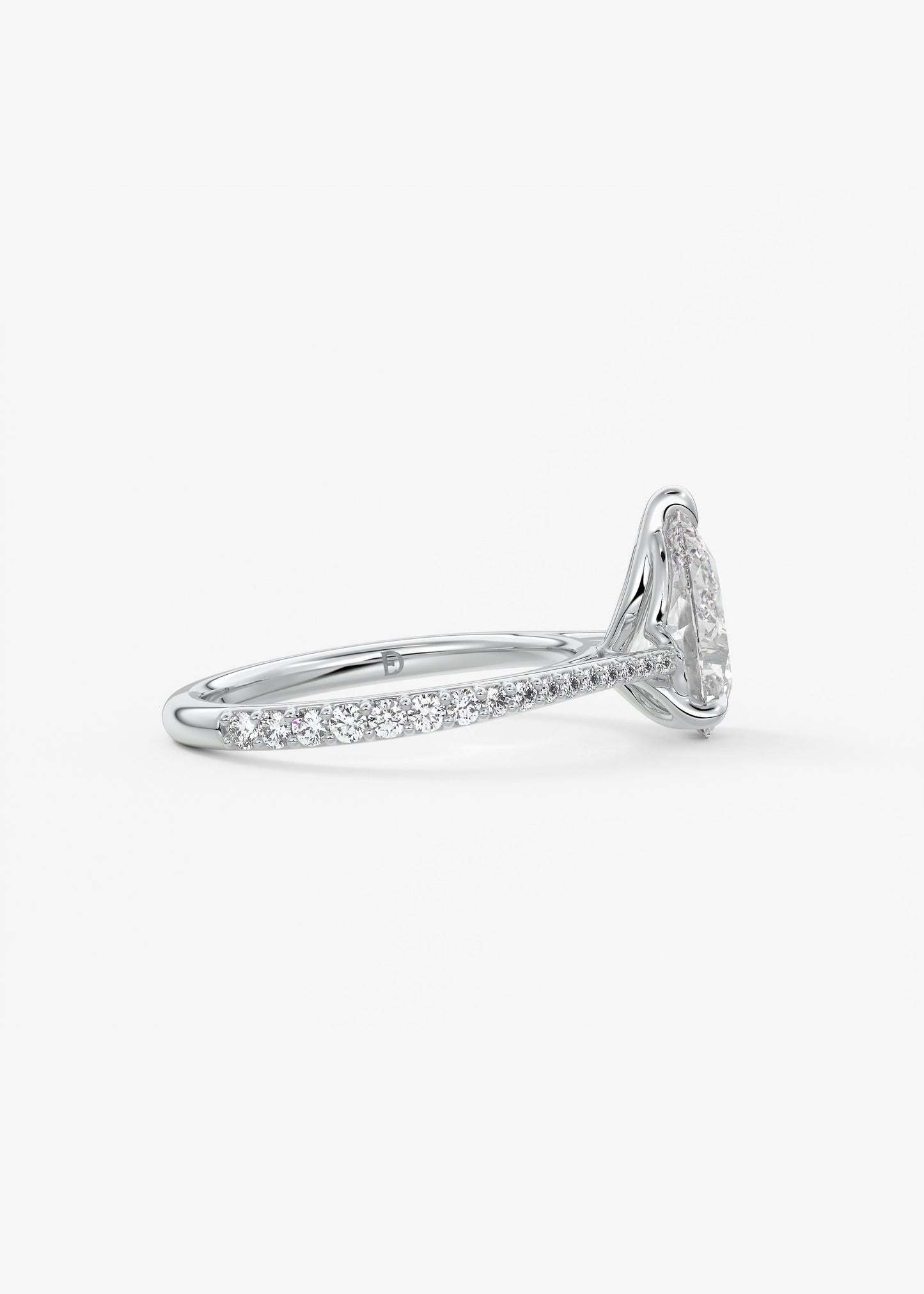 Oval Solitaire With Raised Basket Gallery Lab Grown Diamond Engagement Ring