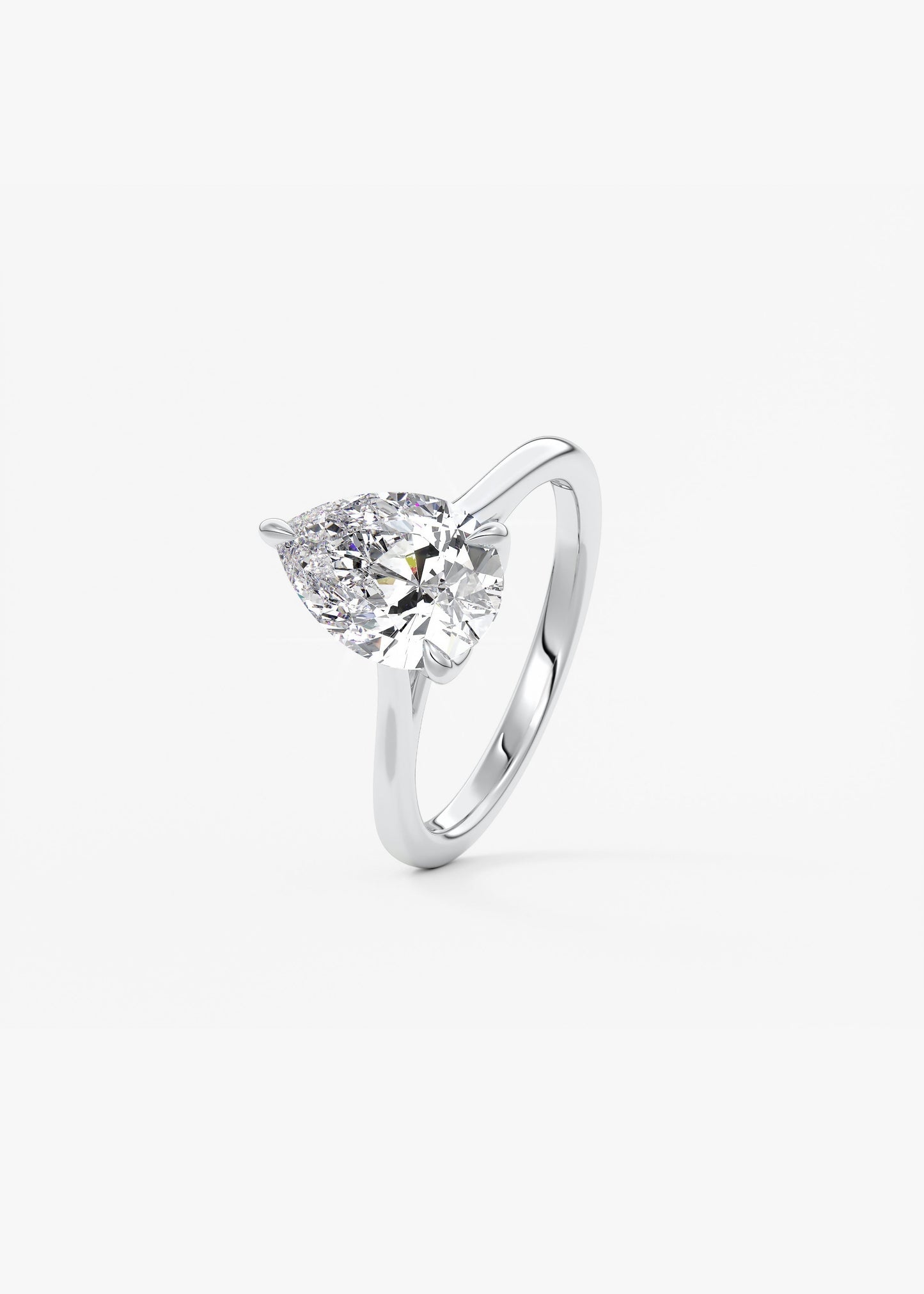 Oval Solitaire With Raised Basket Gallery Lab Grown Diamond Engagement Ring