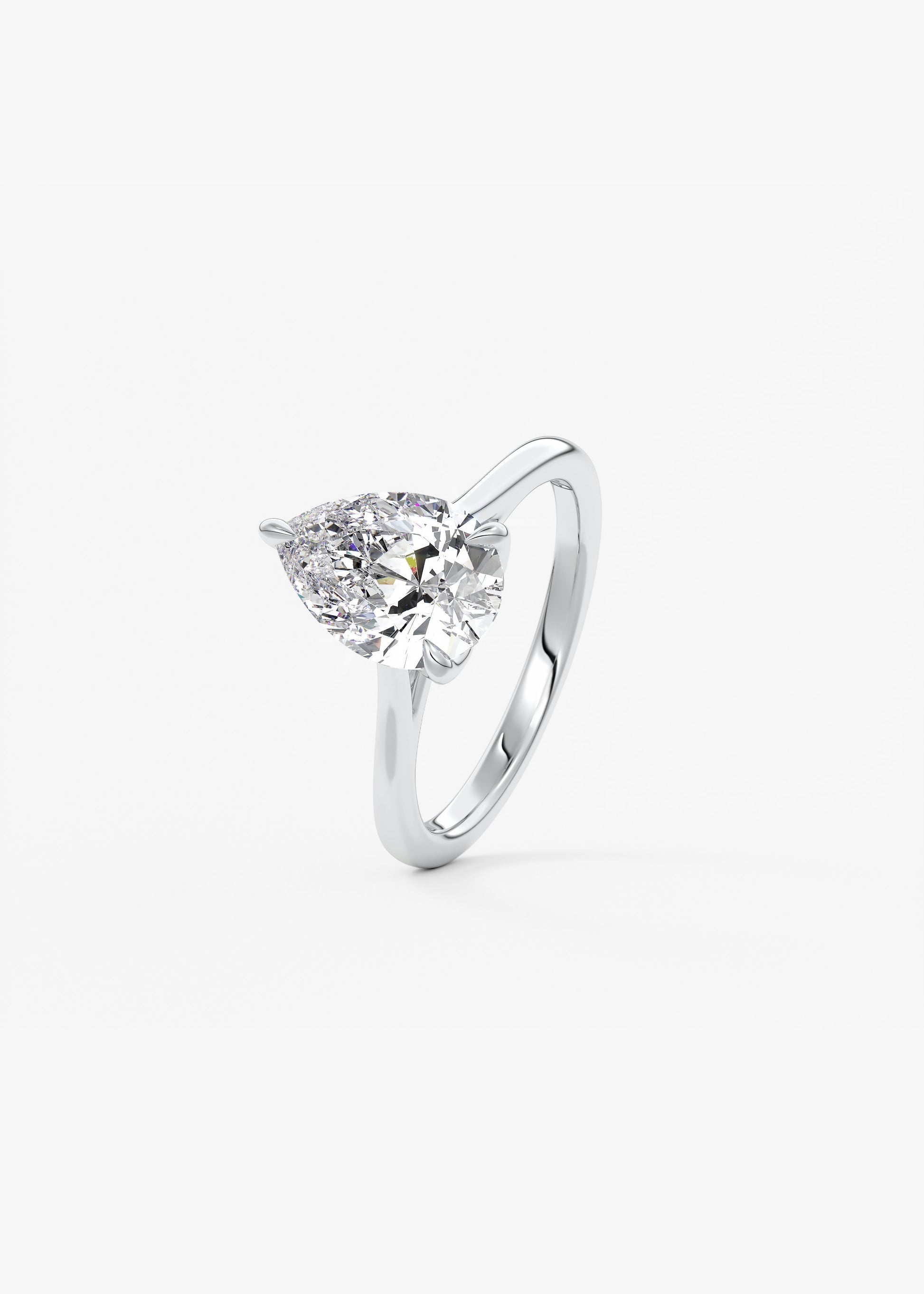 Oval Solitaire With Raised Basket Gallery Lab Grown Diamond Engagement Ring