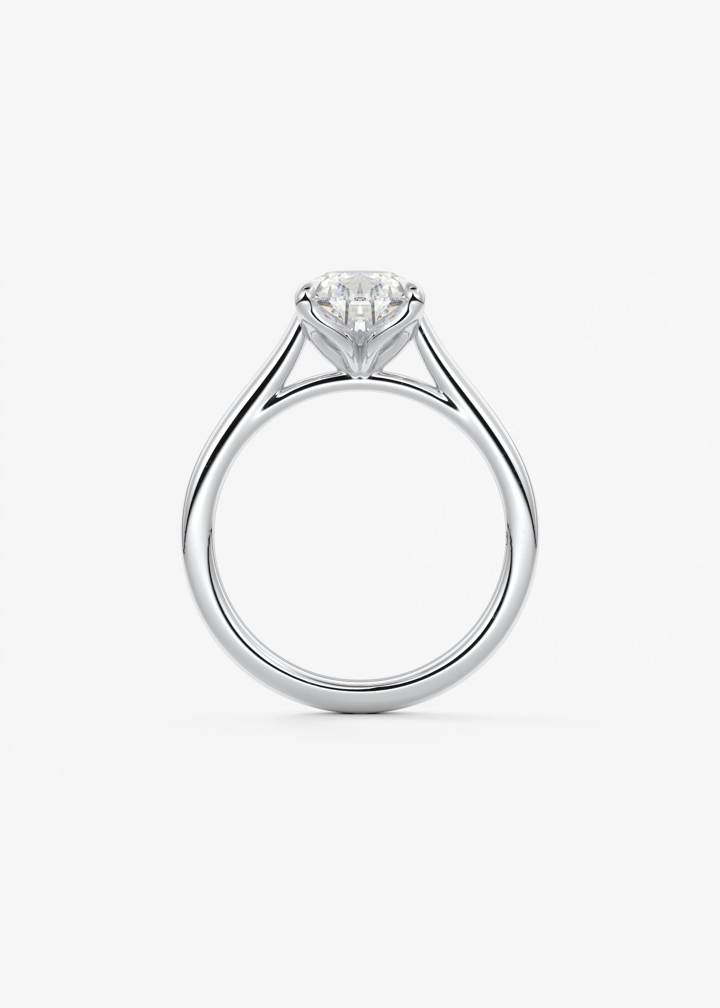 Oval Solitaire With Raised Basket Gallery Lab Grown Diamond Engagement Ring