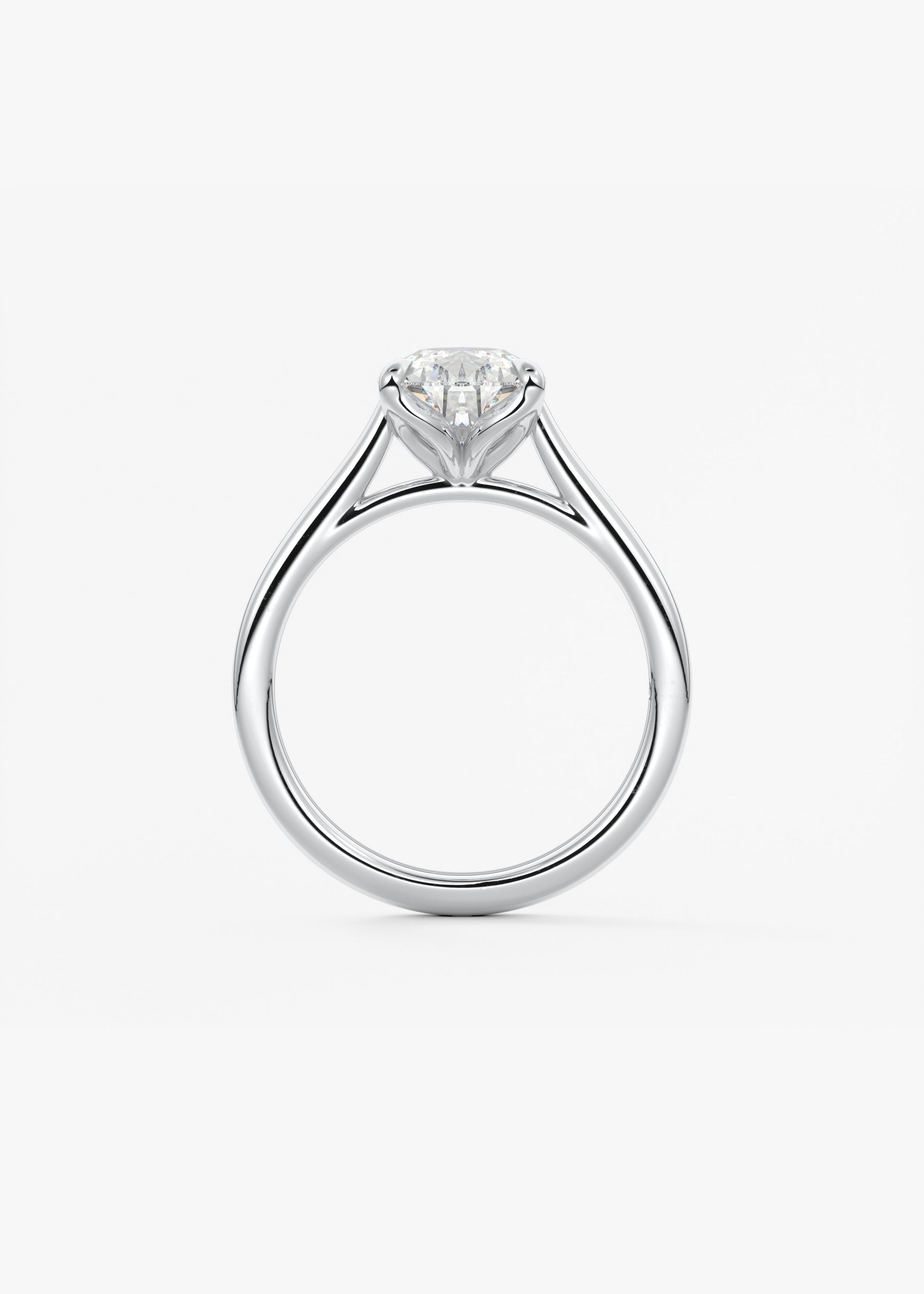 Oval Solitaire With Raised Basket Gallery Lab Grown Diamond Engagement Ring