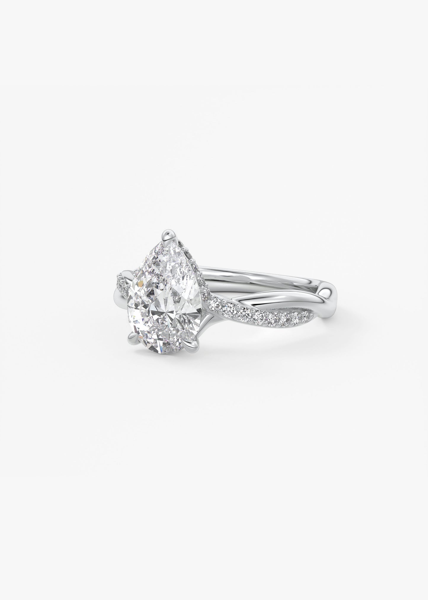 Oval Solitaire With Raised Basket Gallery Lab Grown Diamond Engagement Ring
