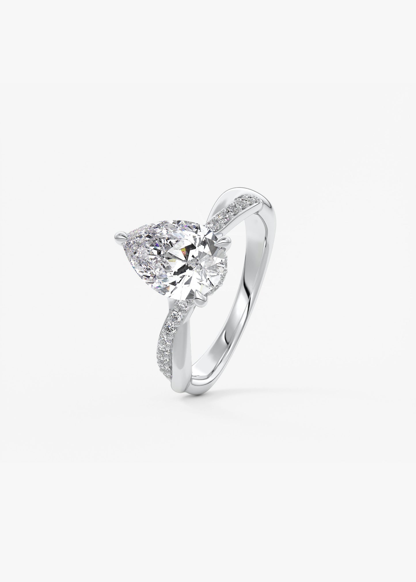 Oval Solitaire With Raised Basket Gallery Lab Grown Diamond Engagement Ring