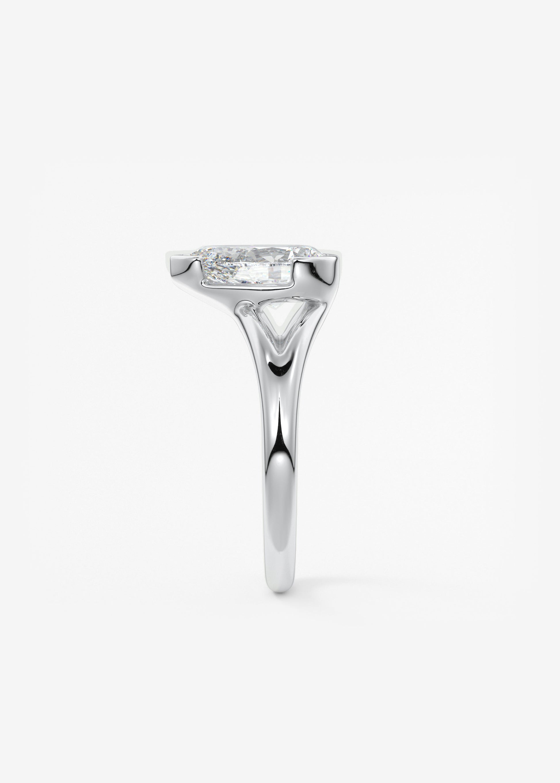 Oval Solitaire With Raised Basket Gallery Lab Grown Diamond Engagement Ring