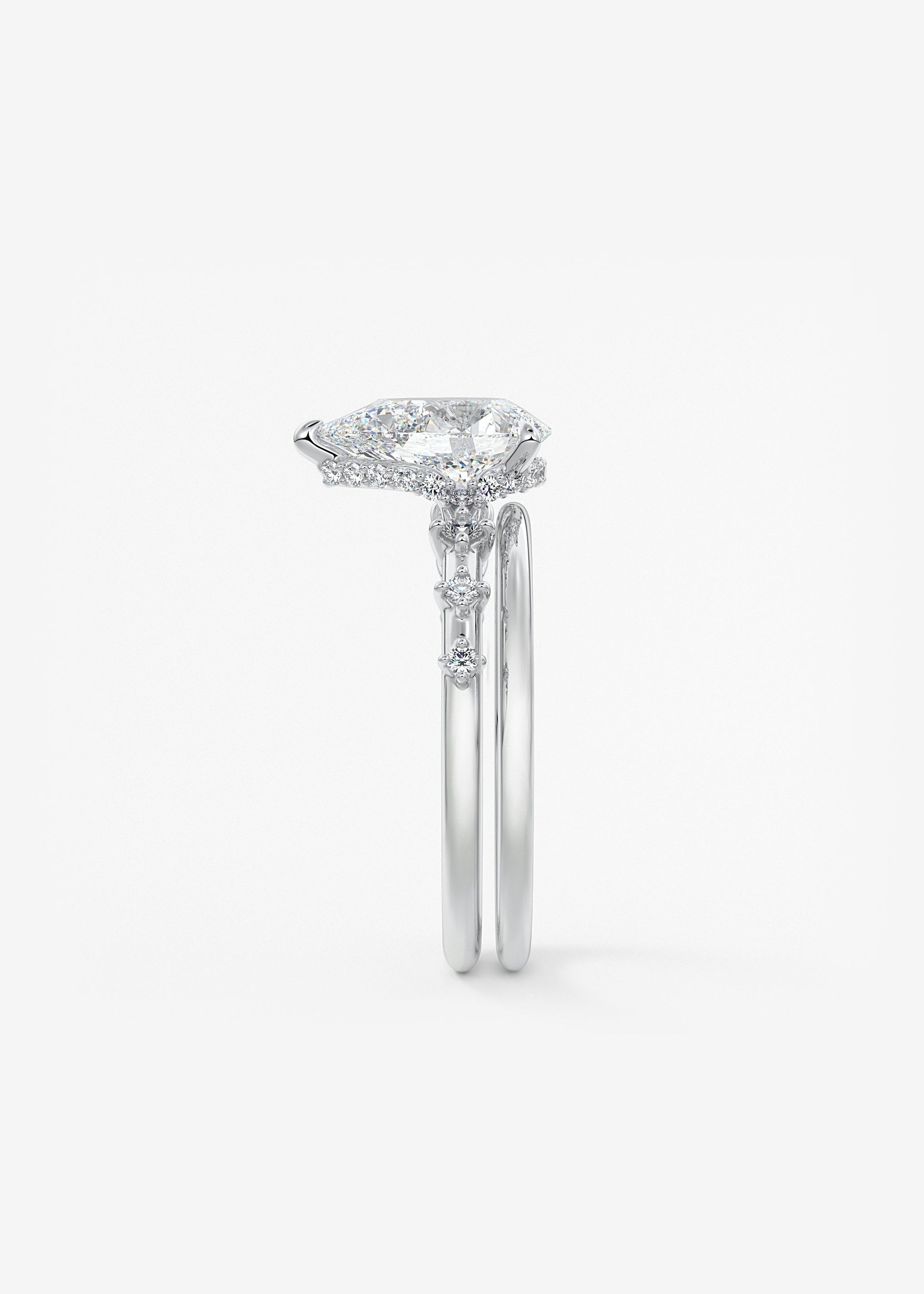 Oval Solitaire With Raised Basket Gallery Lab Grown Diamond Engagement Ring