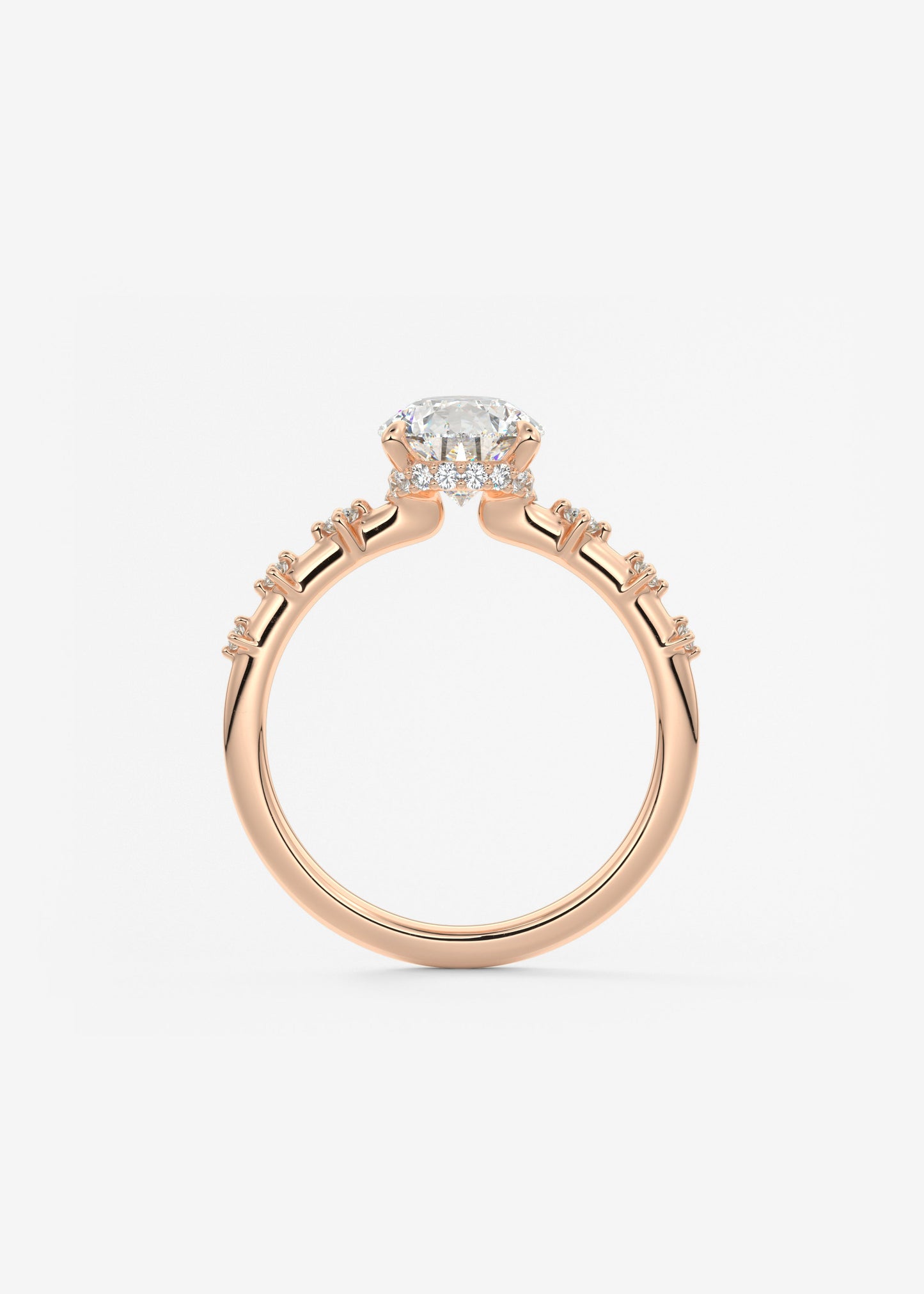 Oval Solitaire With Raised Basket Gallery Lab Grown Diamond Engagement Ring