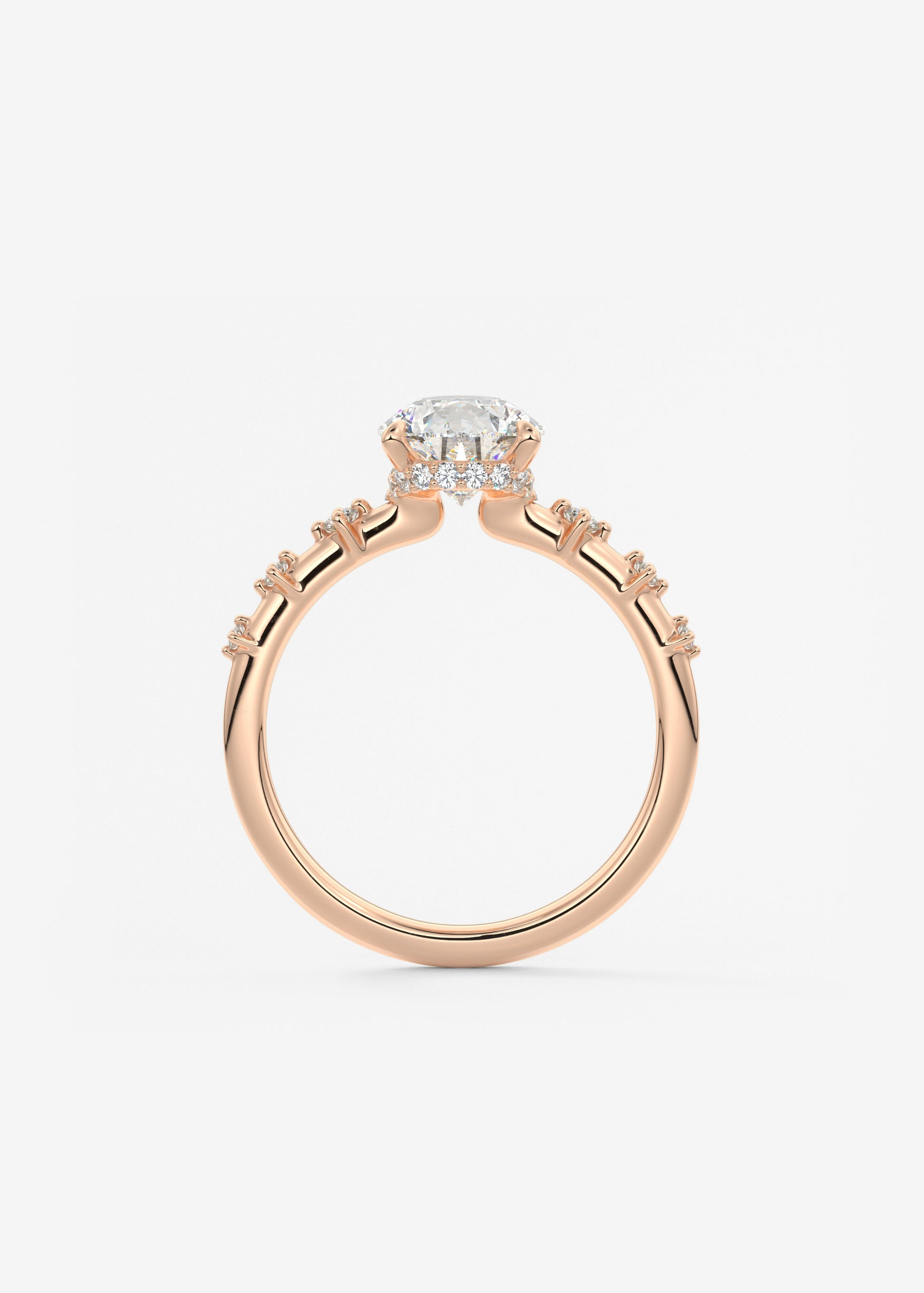 Oval Solitaire With Raised Basket Gallery Lab Grown Diamond Engagement Ring