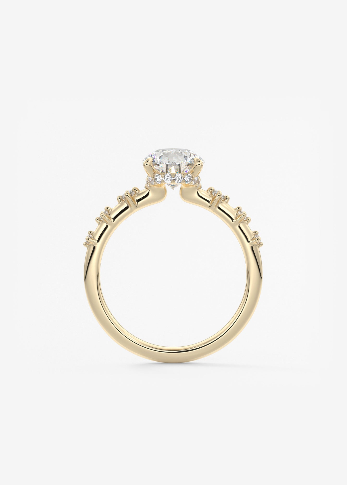 Oval Solitaire With Raised Basket Gallery Lab Grown Diamond Engagement Ring