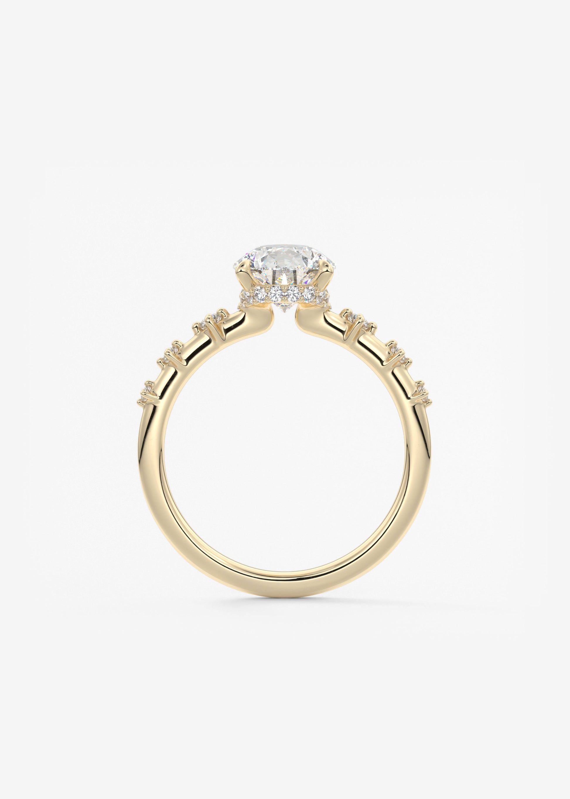 Oval Solitaire With Raised Basket Gallery Lab Grown Diamond Engagement Ring