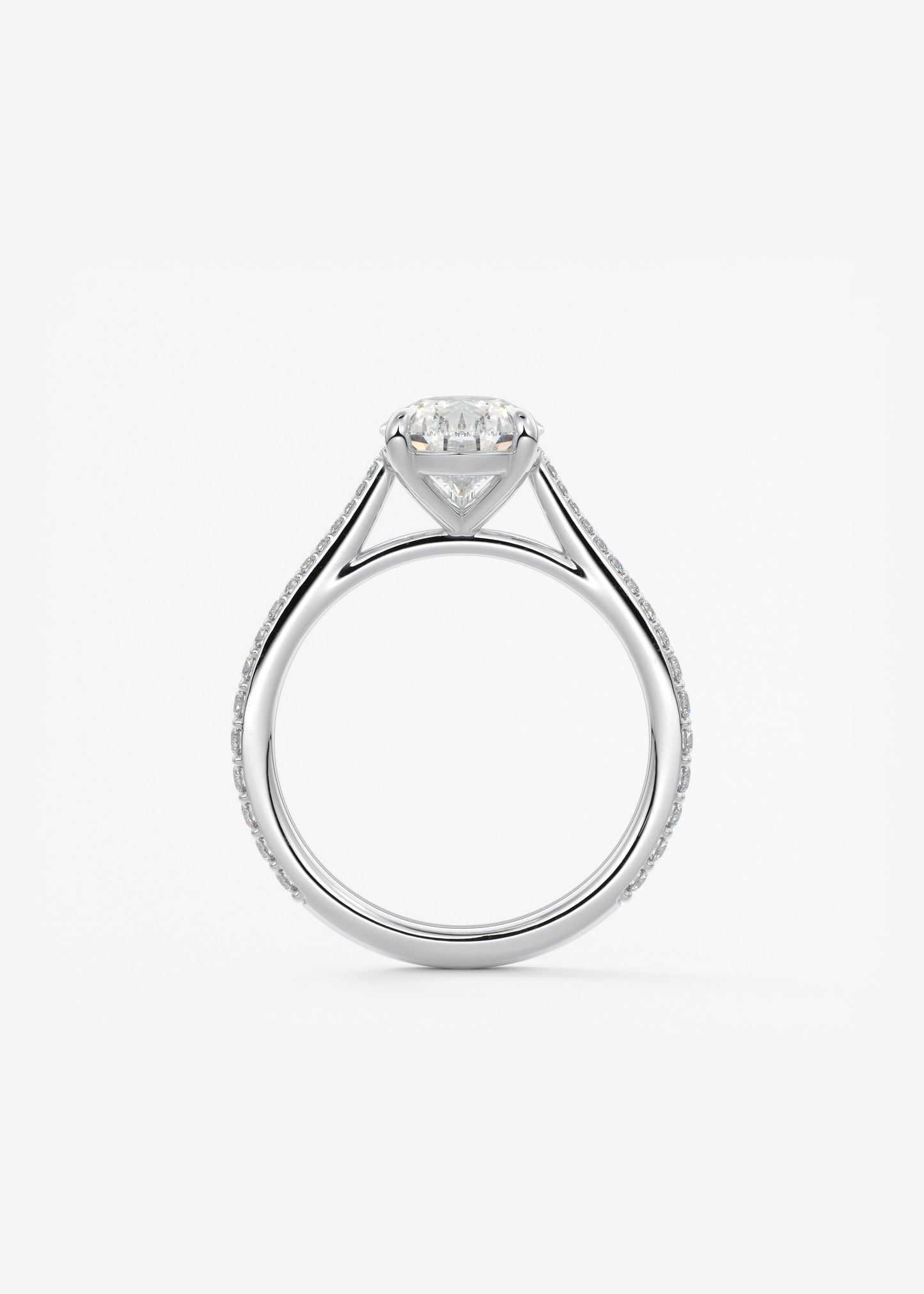 Oval Solitaire With Raised Basket Gallery Lab Grown Diamond Engagement Ring