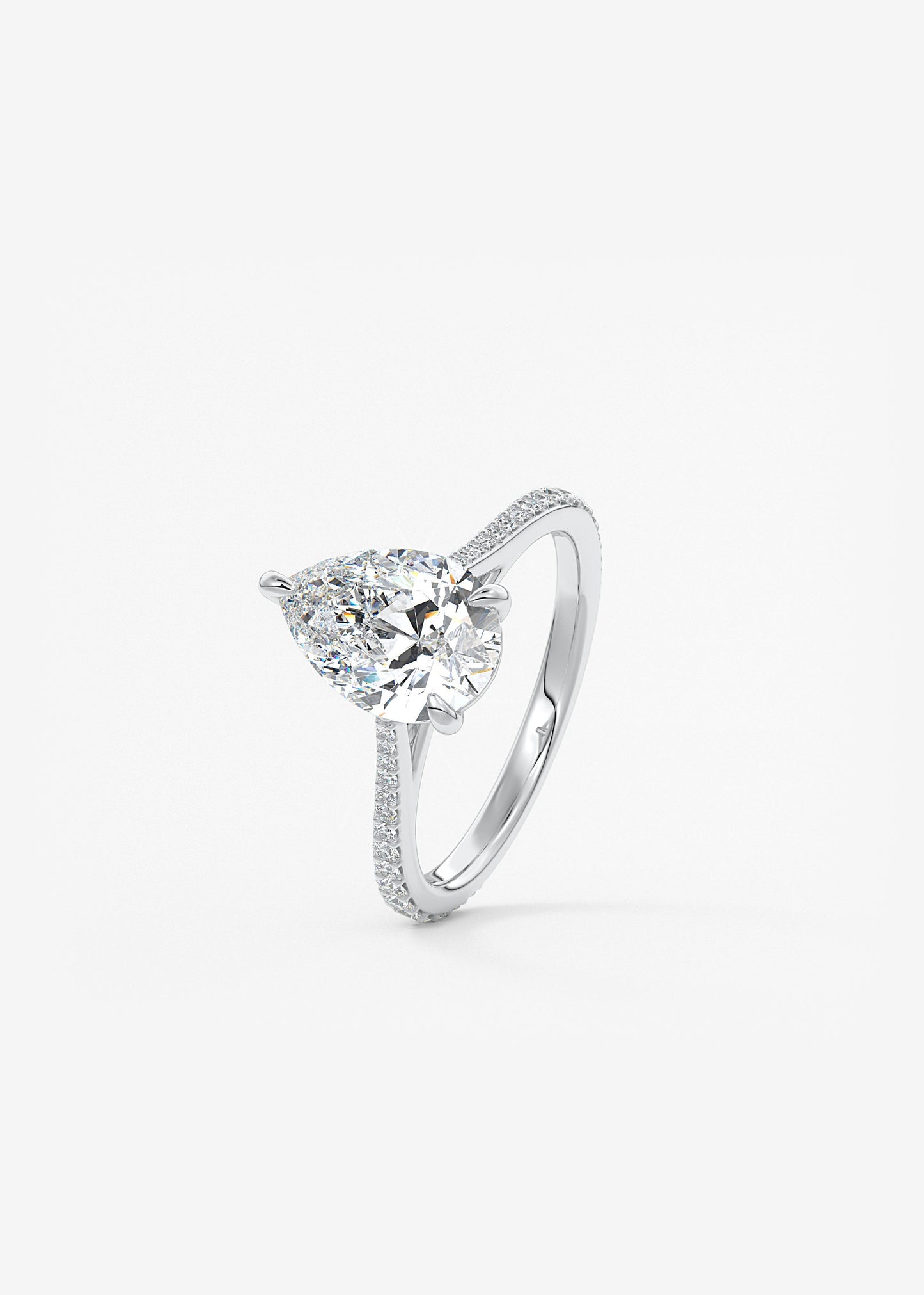 Oval Solitaire With Raised Basket Gallery Lab Grown Diamond Engagement Ring