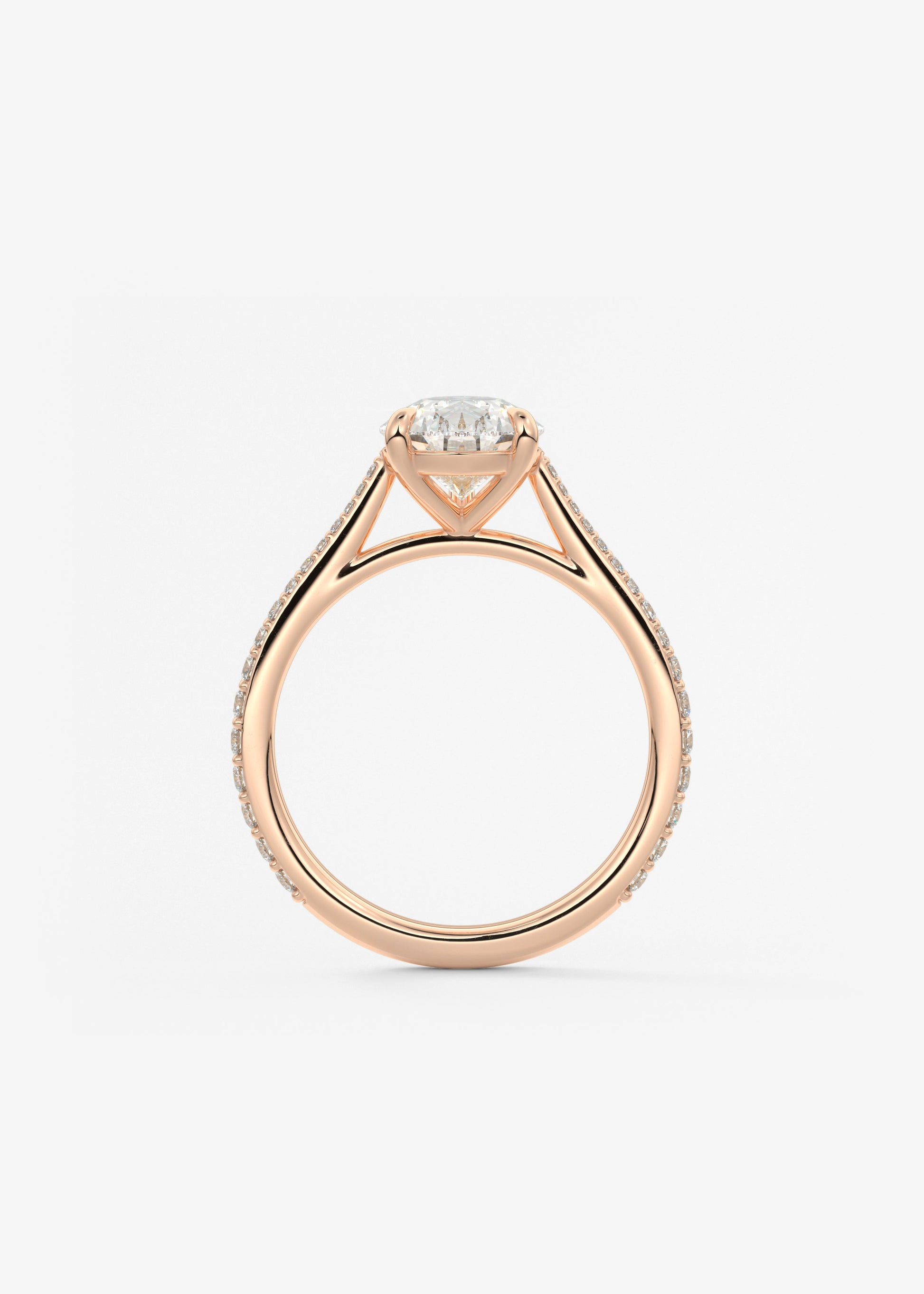 Oval Solitaire With Raised Basket Gallery Lab Grown Diamond Engagement Ring