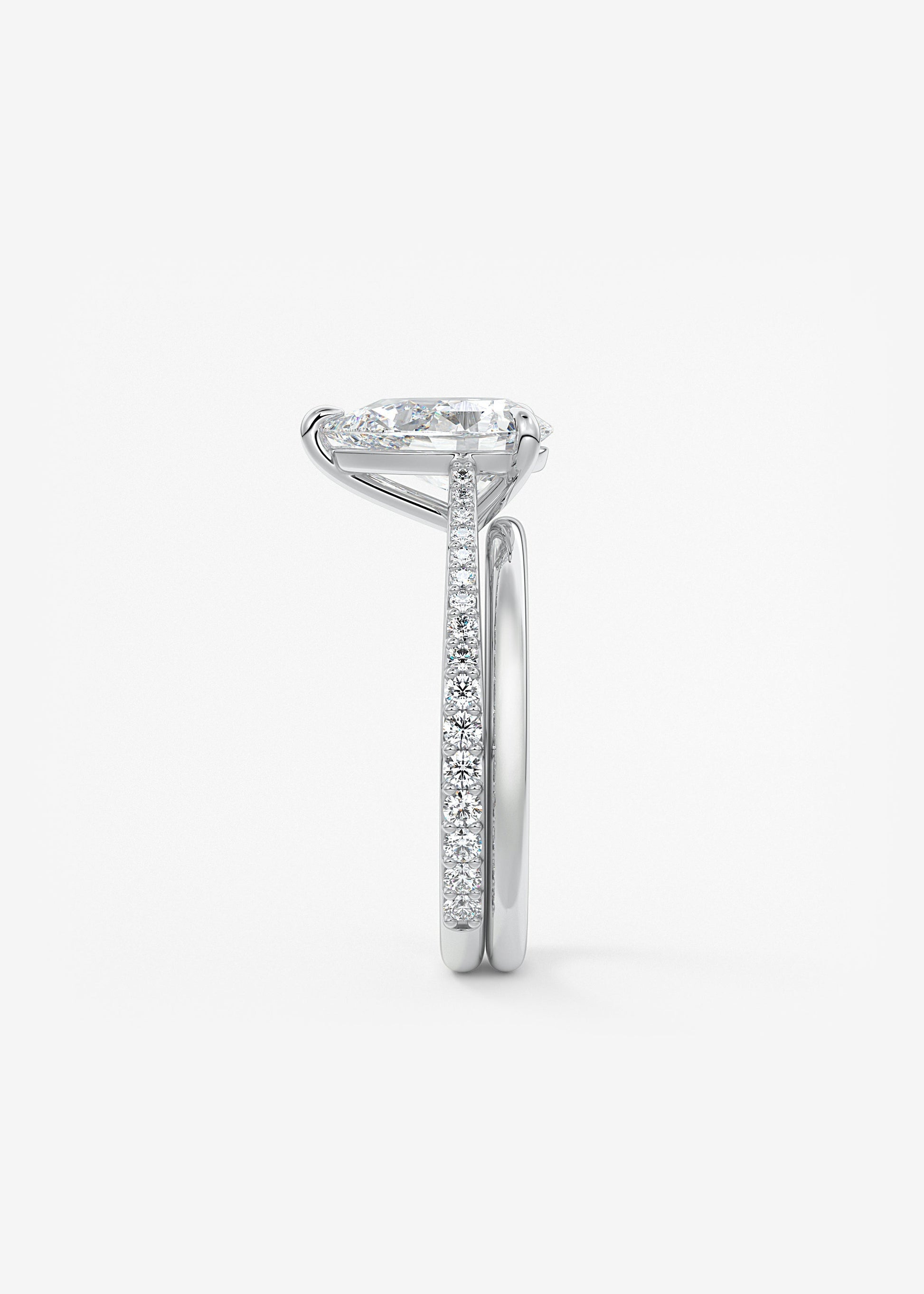 Oval Solitaire With Raised Basket Gallery Lab Grown Diamond Engagement Ring
