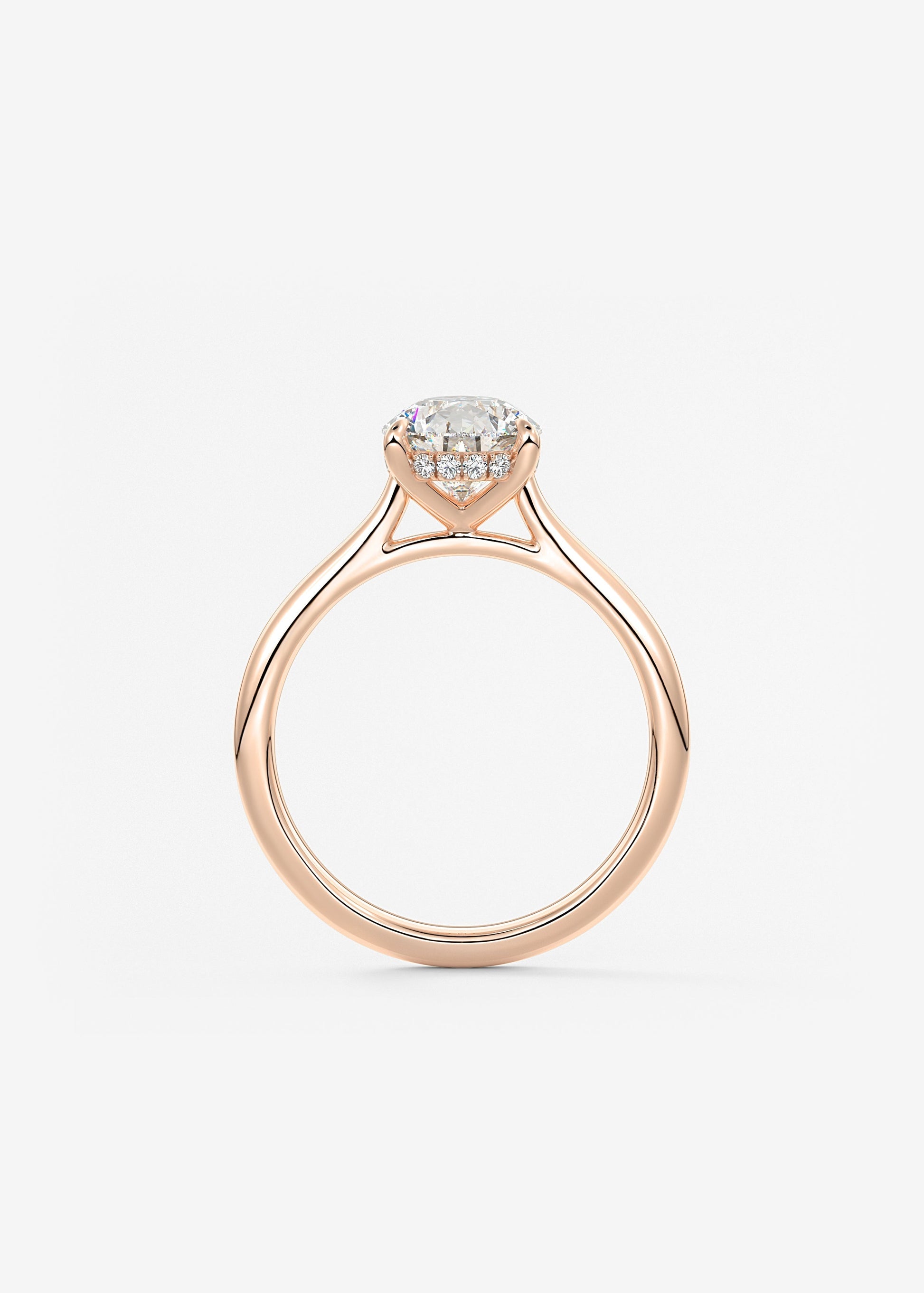 Oval Solitaire With Raised Basket Gallery Lab Grown Diamond Engagement Ring