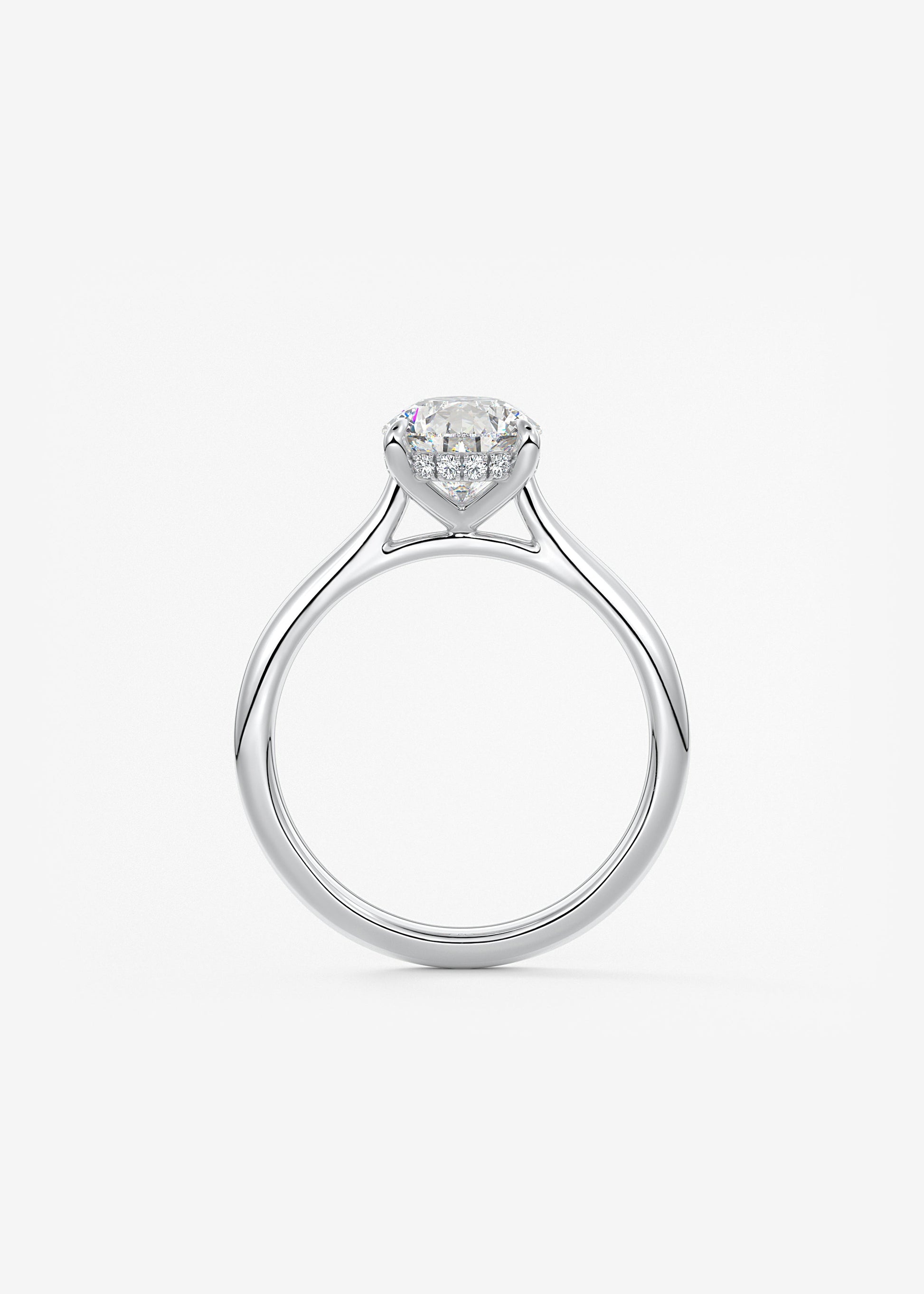 Oval Solitaire With Raised Basket Gallery Lab Grown Diamond Engagement Ring