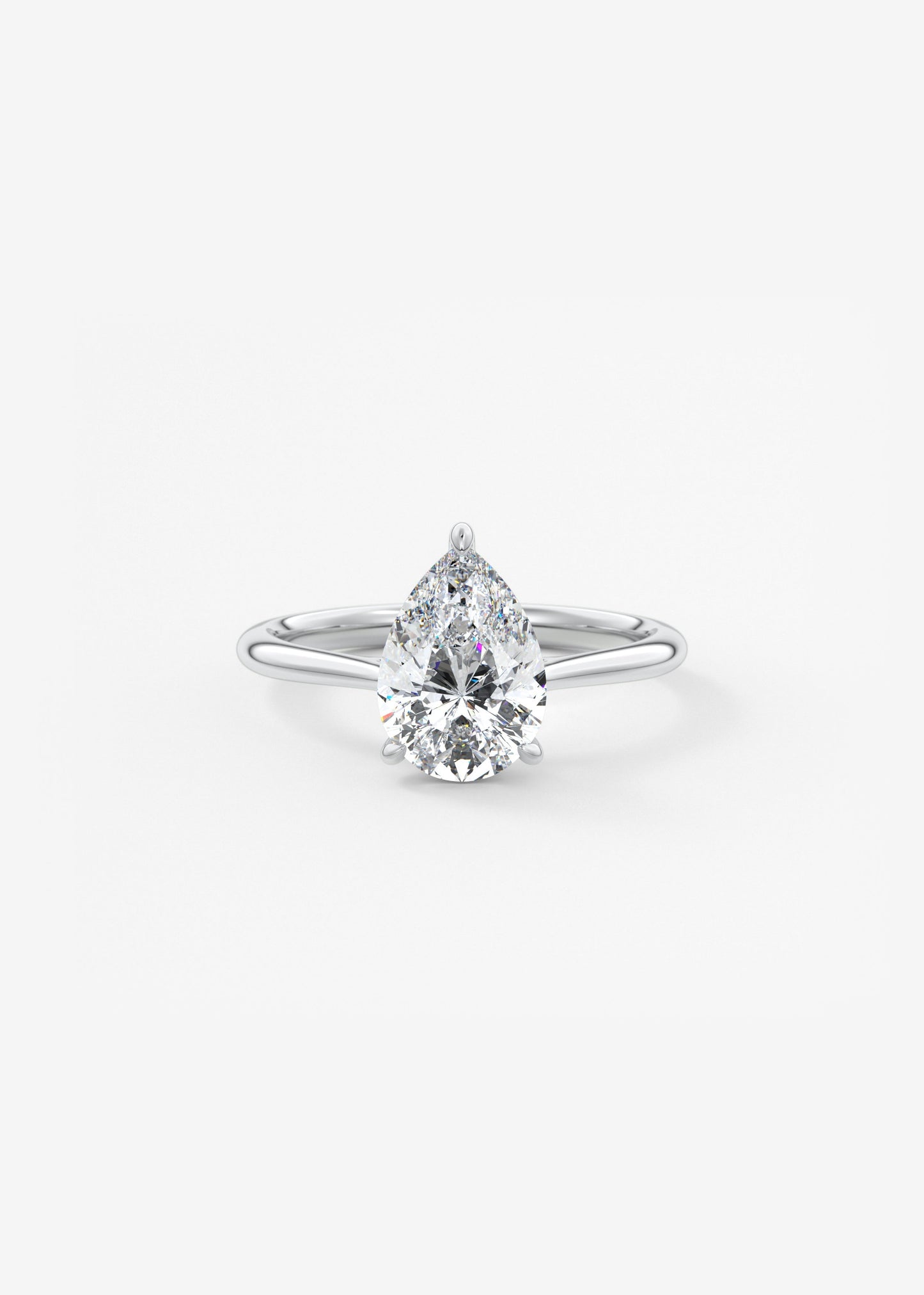 Oval Solitaire With Raised Basket Gallery Lab Grown Diamond Engagement Ring