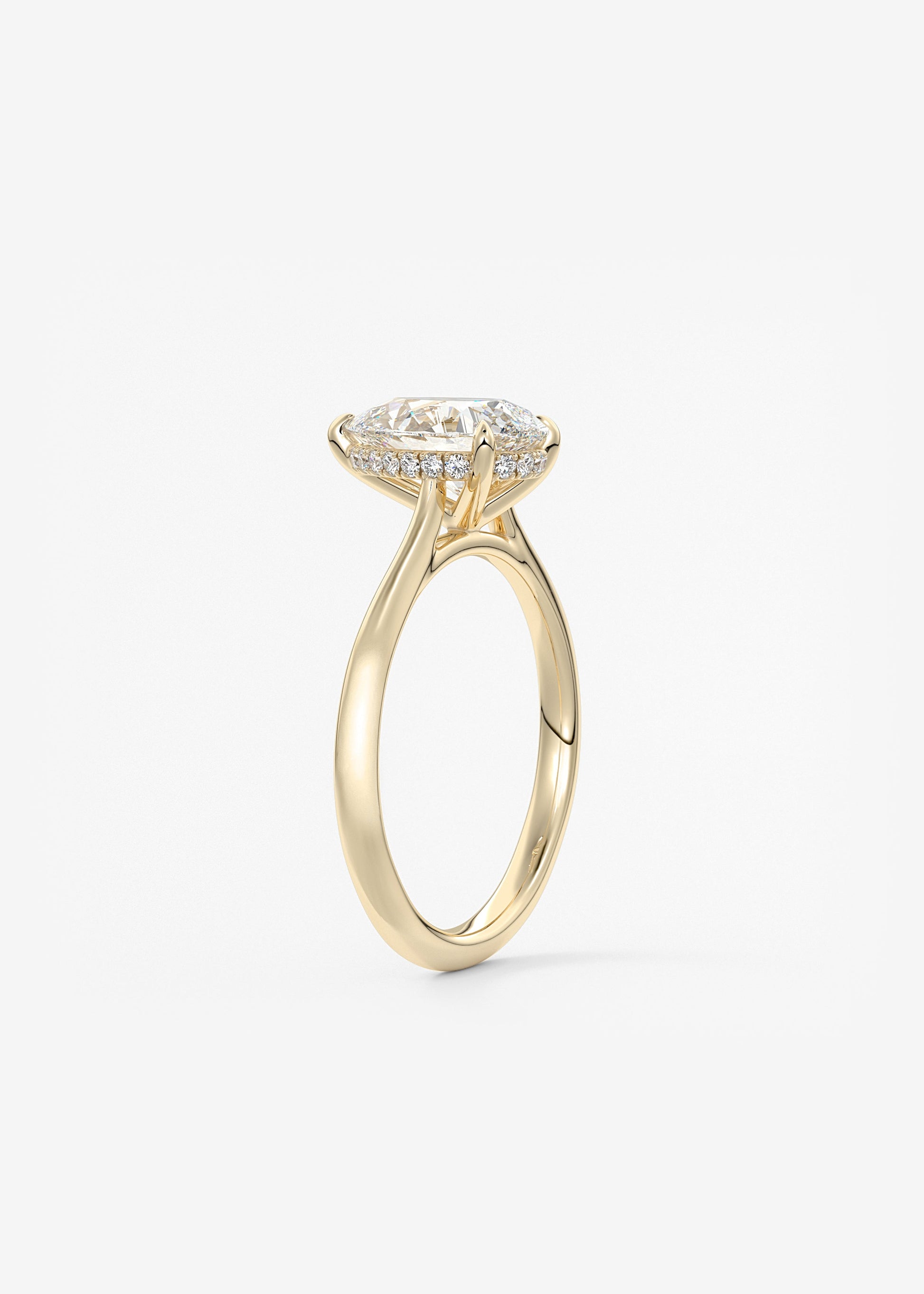 Oval Solitaire With Raised Basket Gallery Lab Grown Diamond Engagement Ring