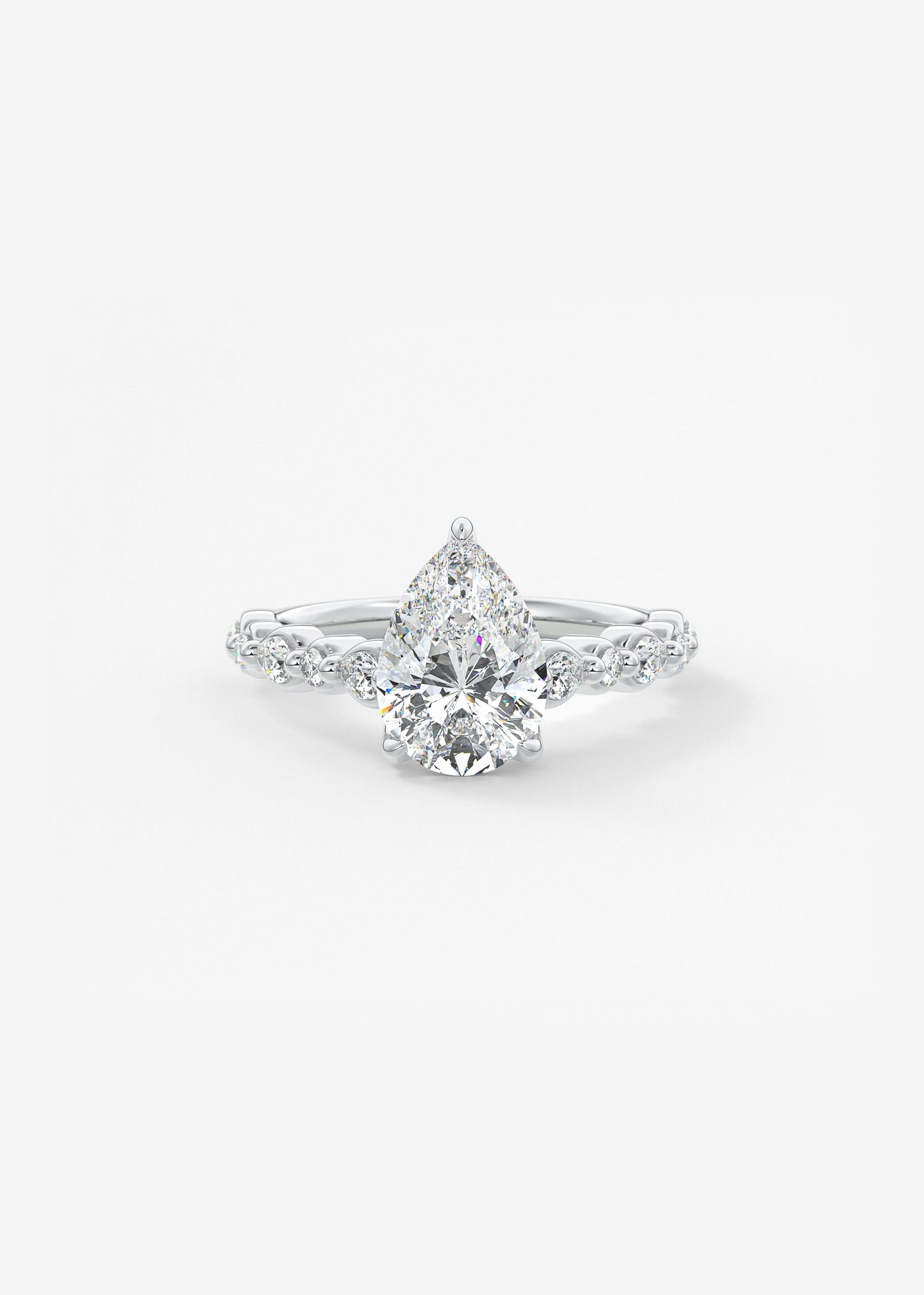 Oval Solitaire With Raised Basket Gallery Lab Grown Diamond Engagement Ring