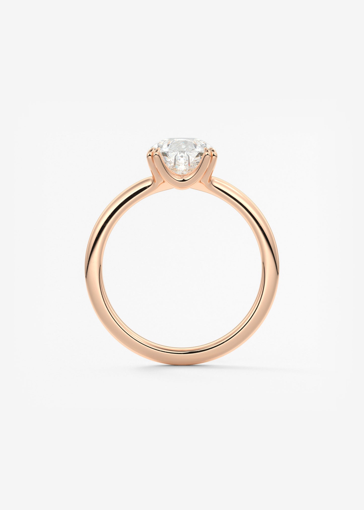 Oval Solitaire With Raised Basket Gallery Lab Grown Diamond Engagement Ring