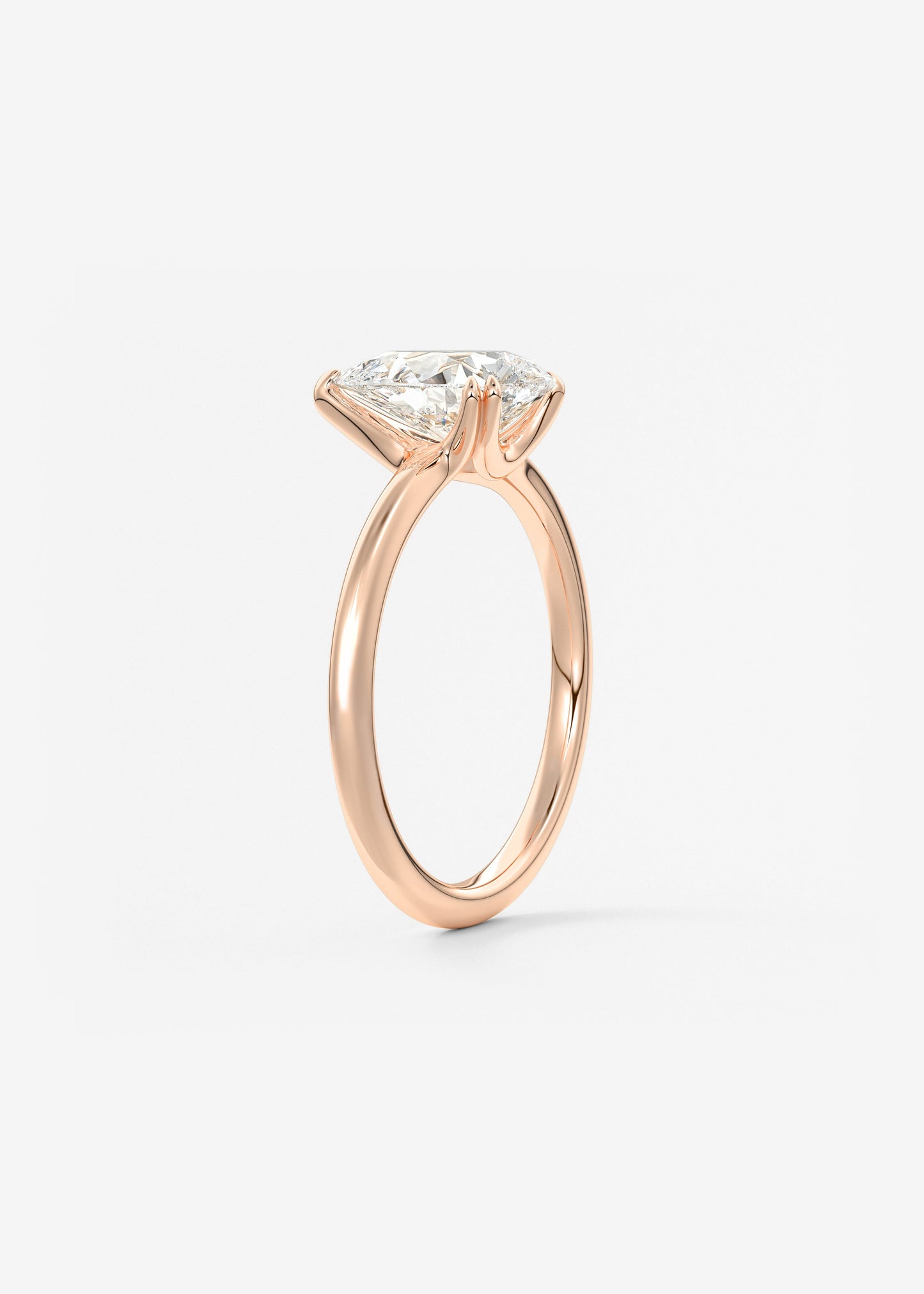 Oval Solitaire With Raised Basket Gallery Lab Grown Diamond Engagement Ring