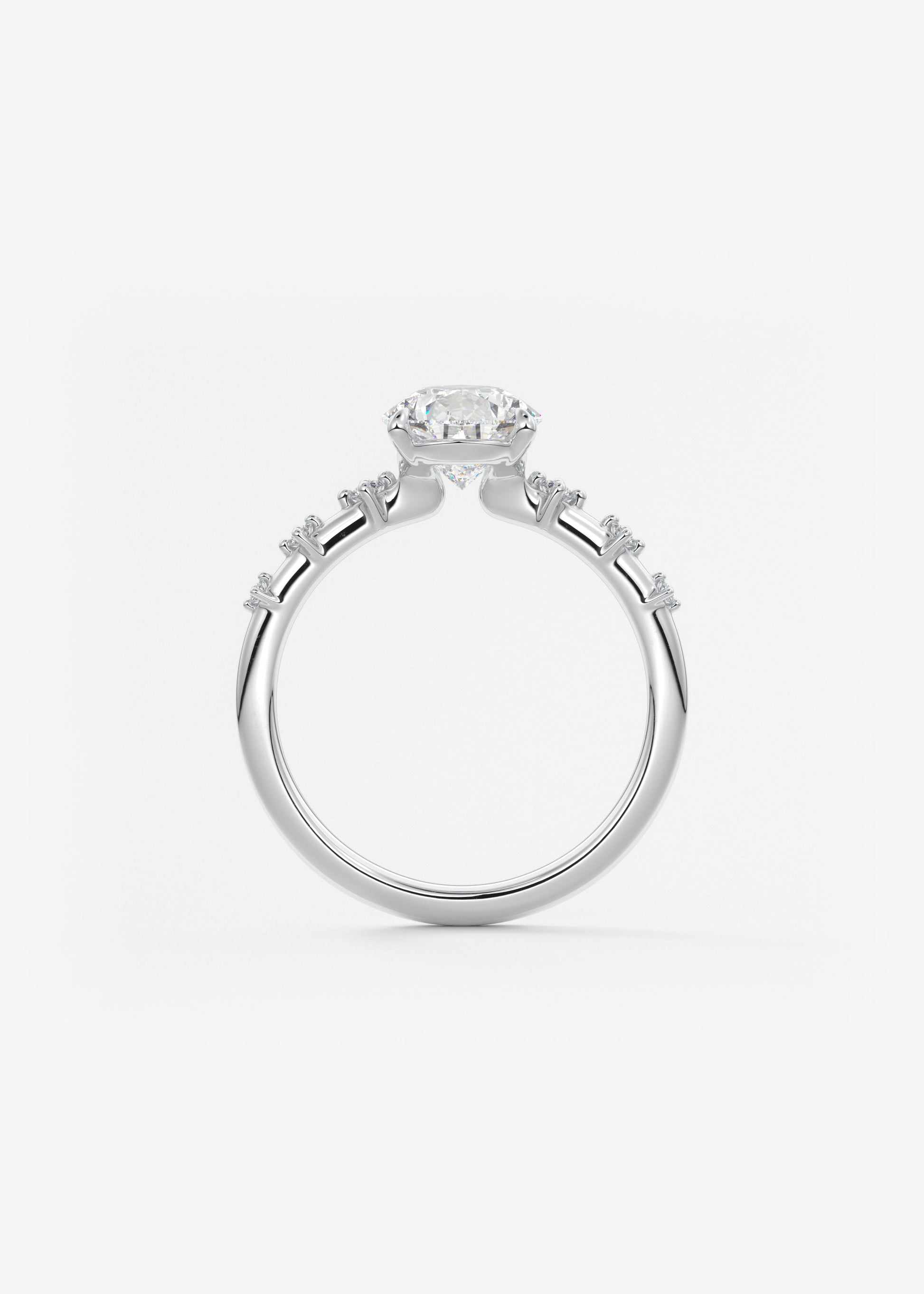 Oval Solitaire With Raised Basket Gallery Lab Grown Diamond Engagement Ring