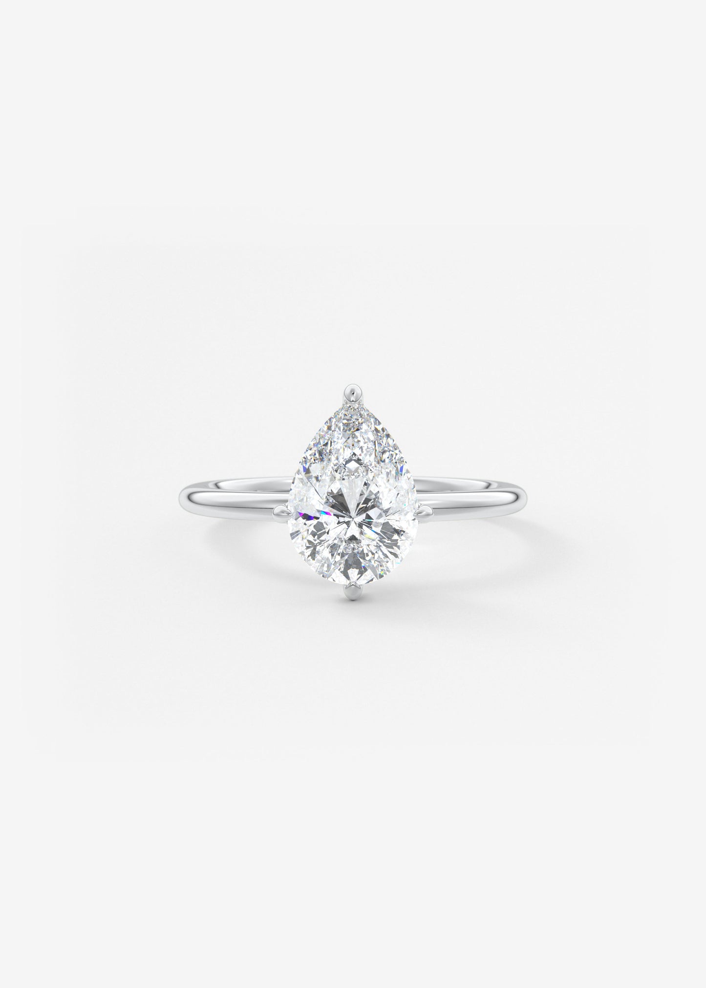 Oval Solitaire With Raised Basket Gallery Lab Grown Diamond Engagement Ring