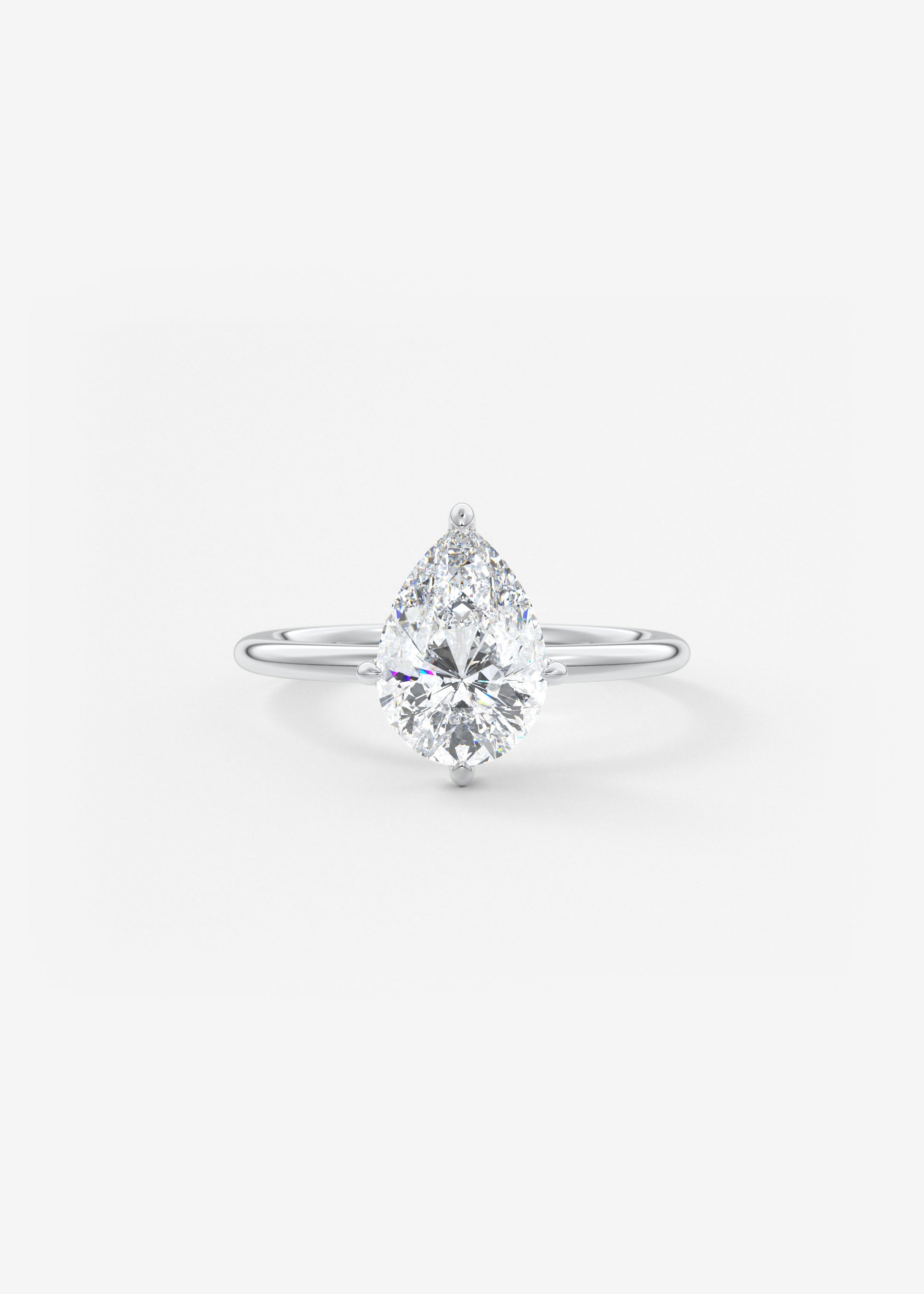 Oval Solitaire With Raised Basket Gallery Lab Grown Diamond Engagement Ring