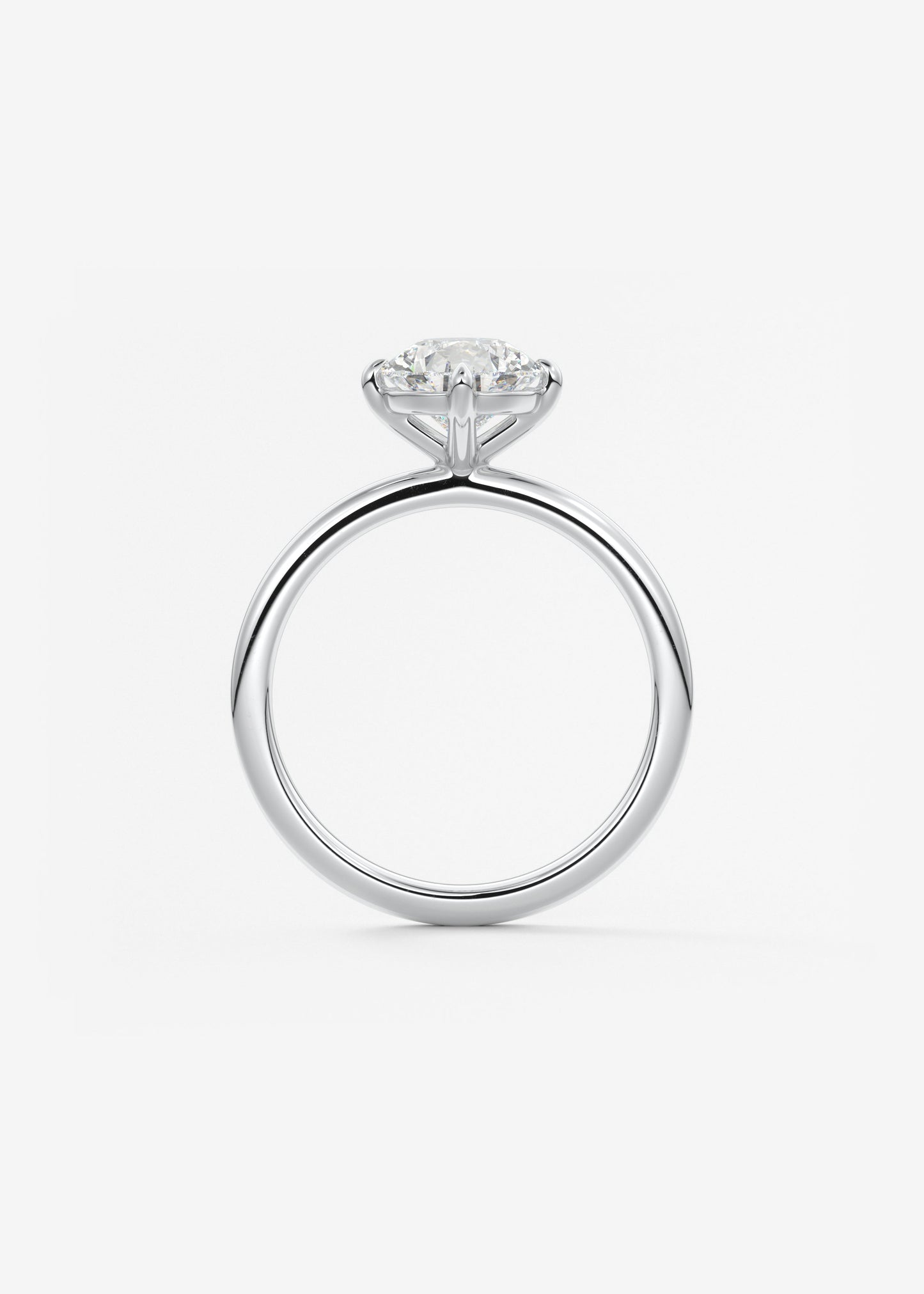 Oval Solitaire With Raised Basket Gallery Lab Grown Diamond Engagement Ring