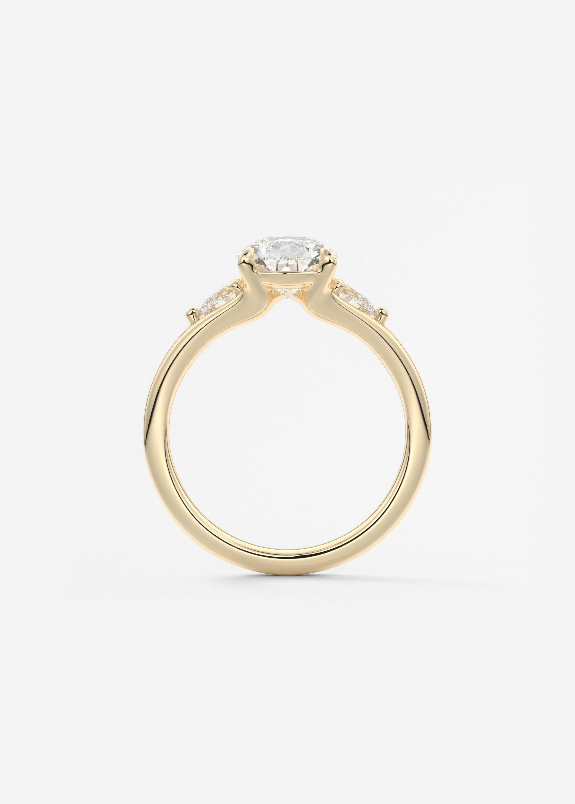 Oval Solitaire With Raised Basket Gallery Lab Grown Diamond Engagement Ring
