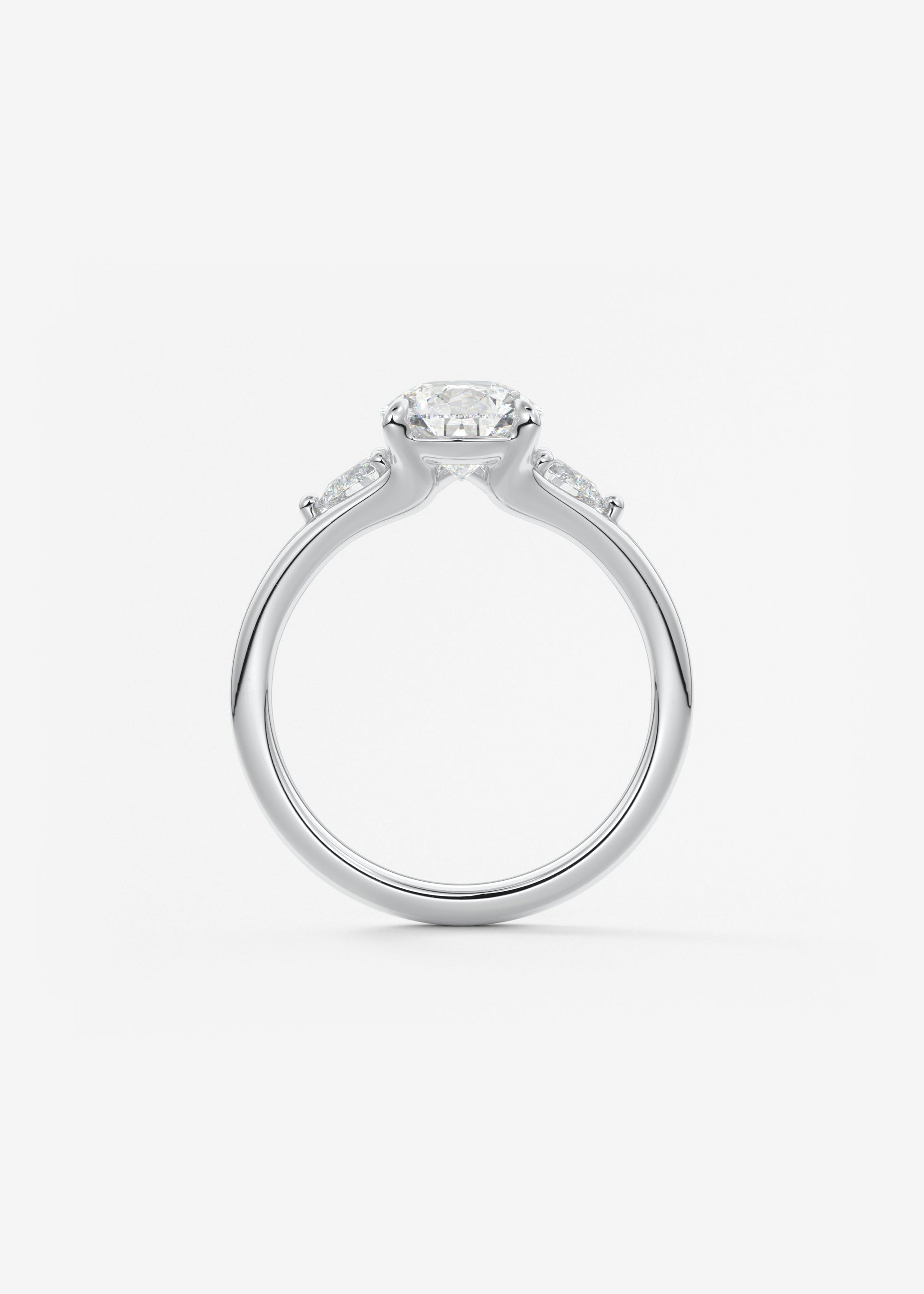 Oval Solitaire With Raised Basket Gallery Lab Grown Diamond Engagement Ring