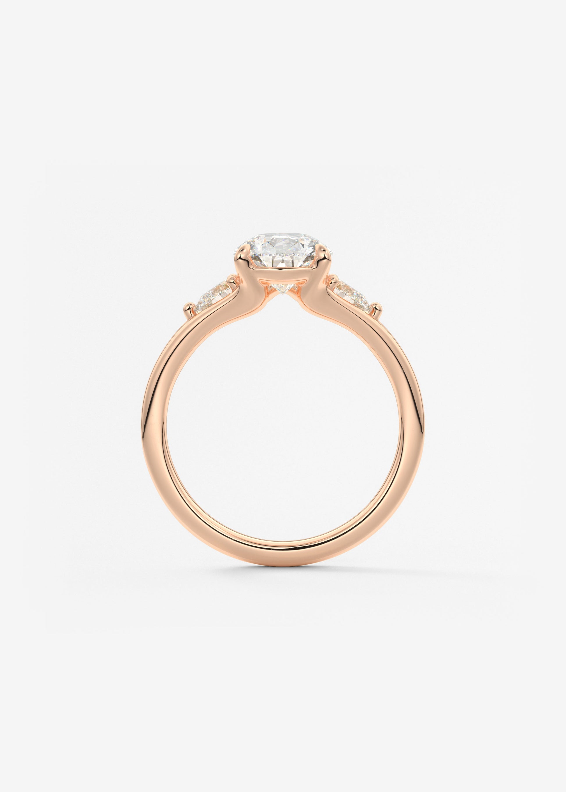 Oval Solitaire With Raised Basket Gallery Lab Grown Diamond Engagement Ring