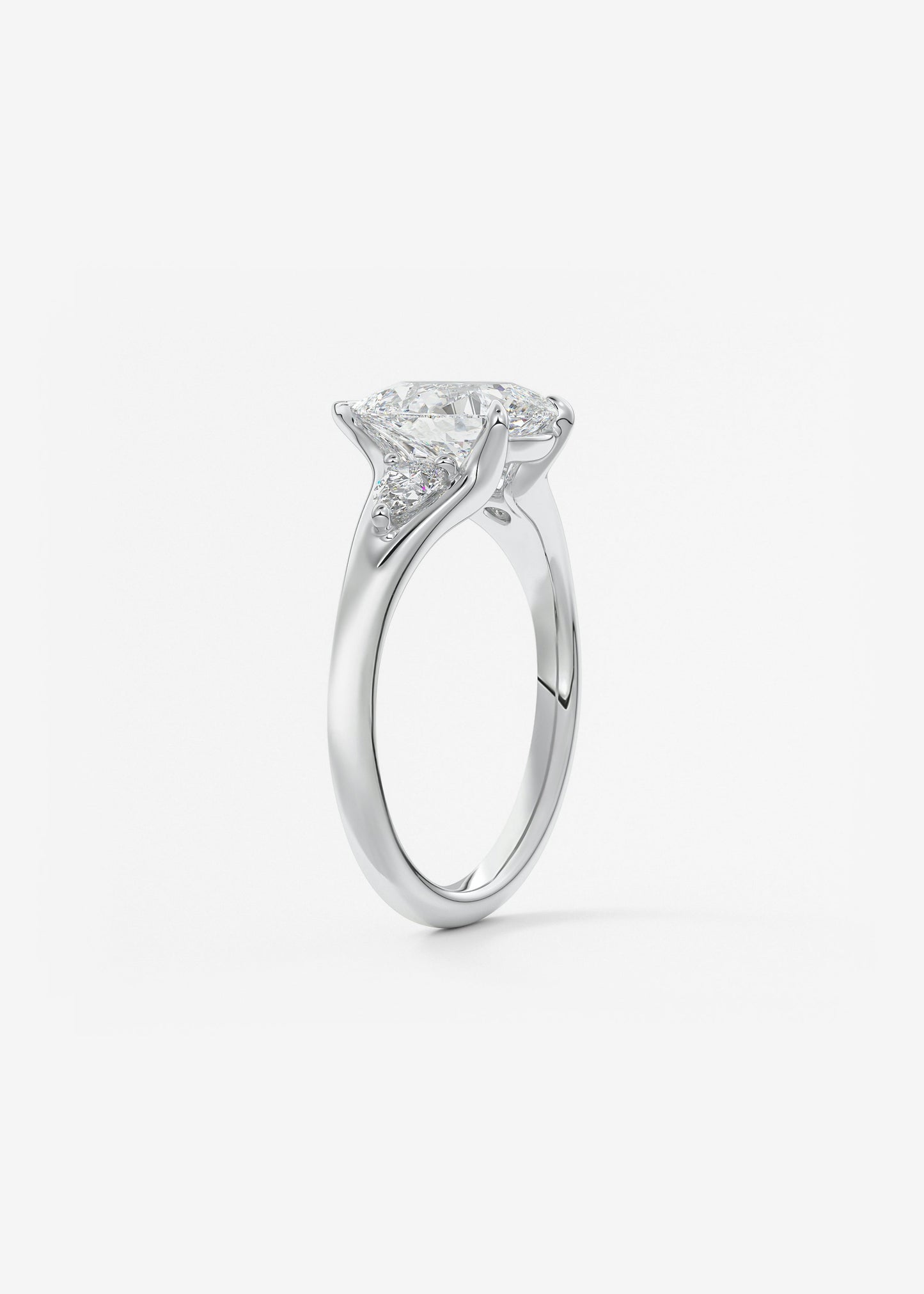 Oval Solitaire With Raised Basket Gallery Lab Grown Diamond Engagement Ring