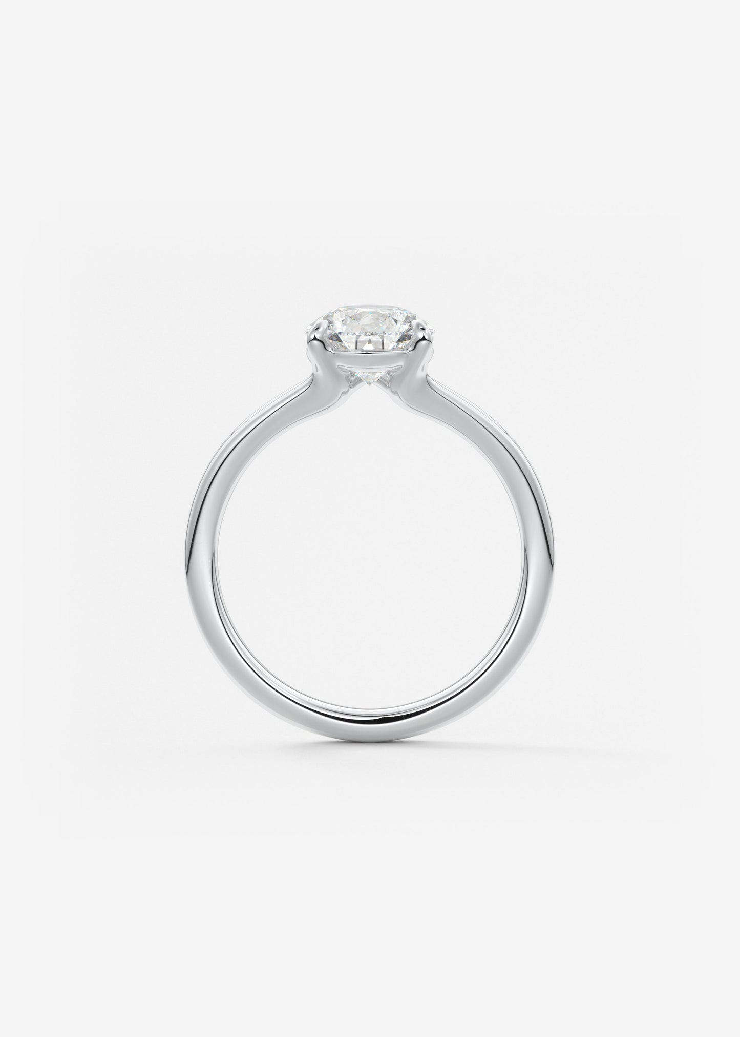 Oval Solitaire With Raised Basket Gallery Lab Grown Diamond Engagement Ring