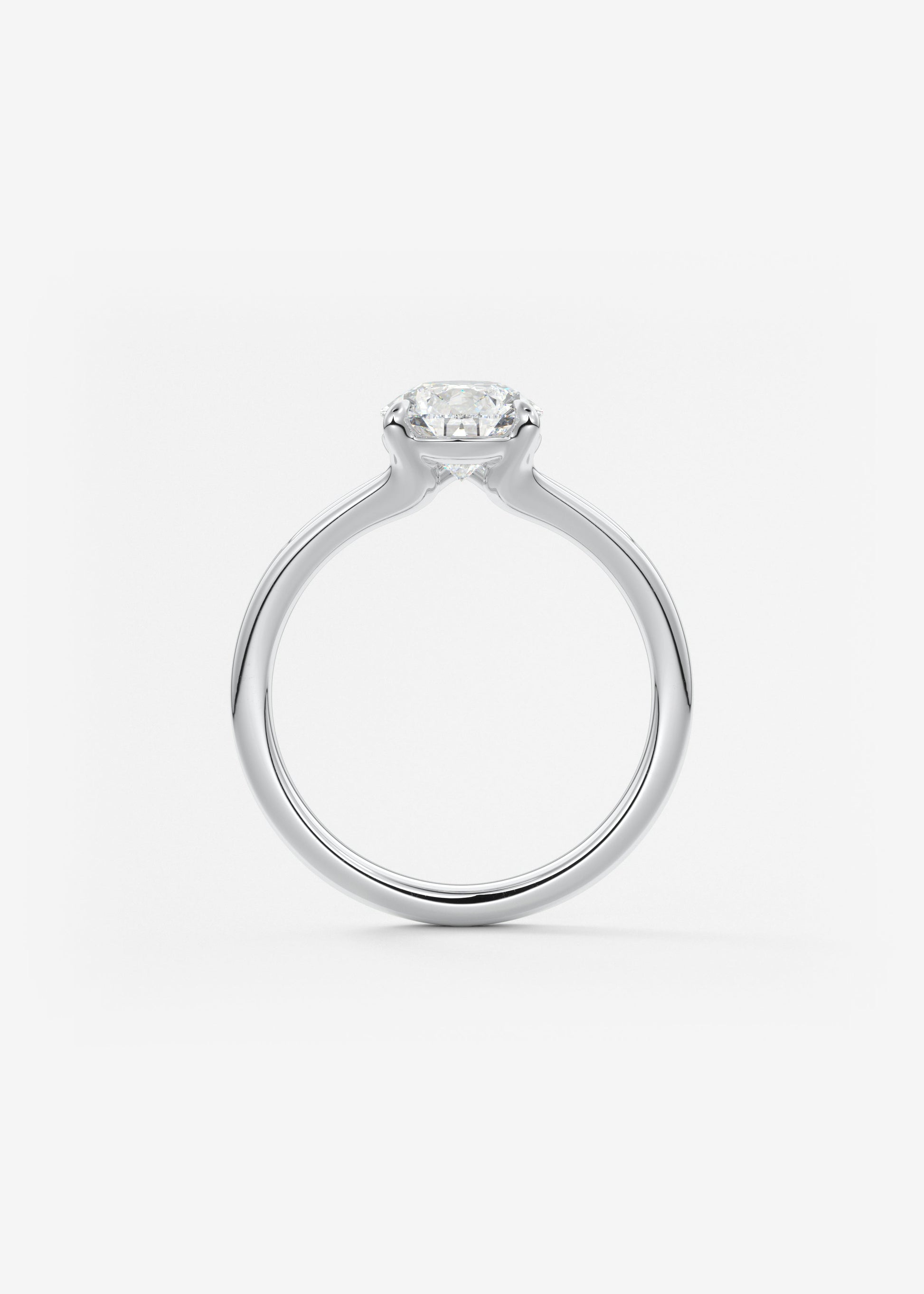 Oval Solitaire With Raised Basket Gallery Lab Grown Diamond Engagement Ring