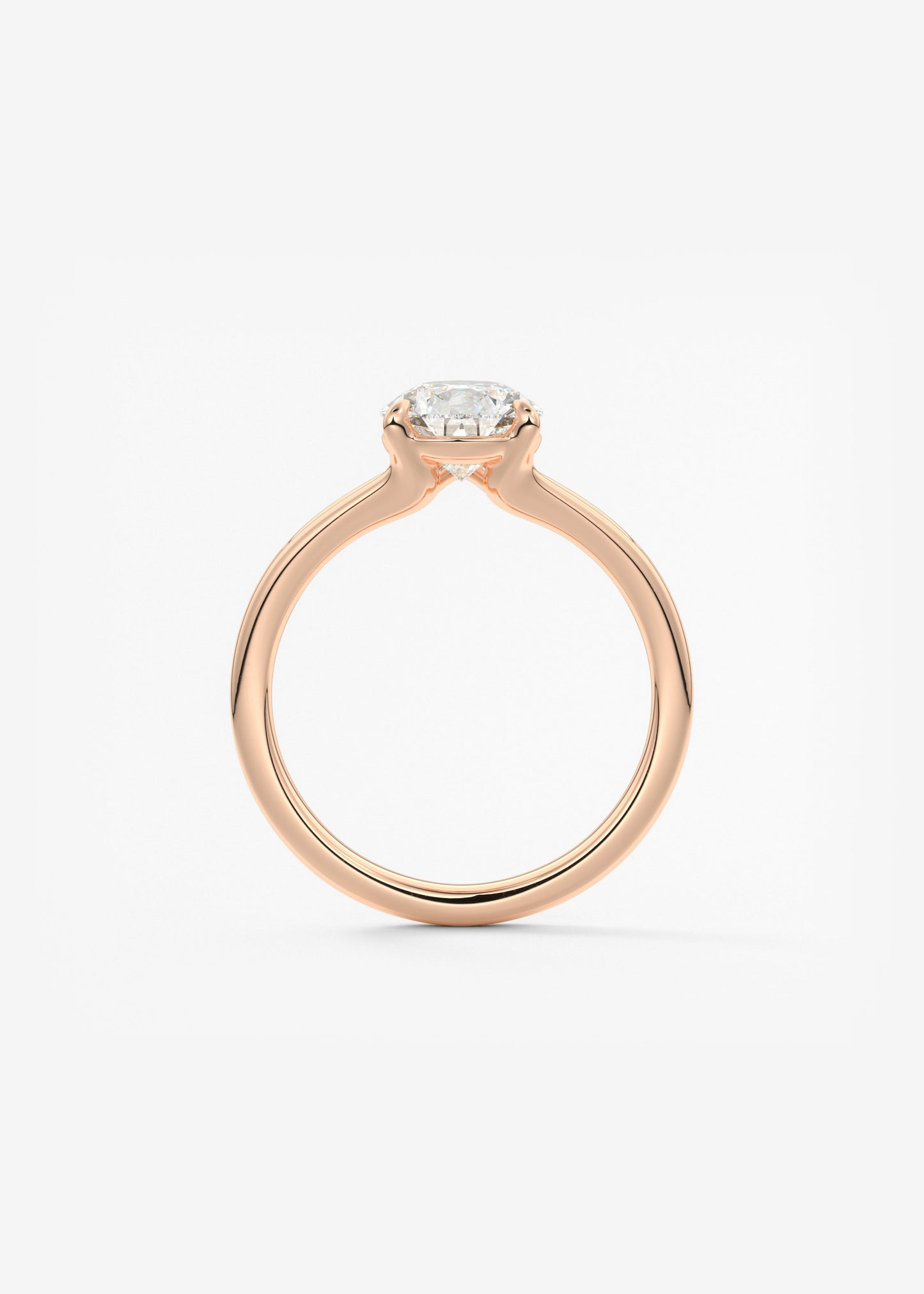 Oval Solitaire With Raised Basket Gallery Lab Grown Diamond Engagement Ring