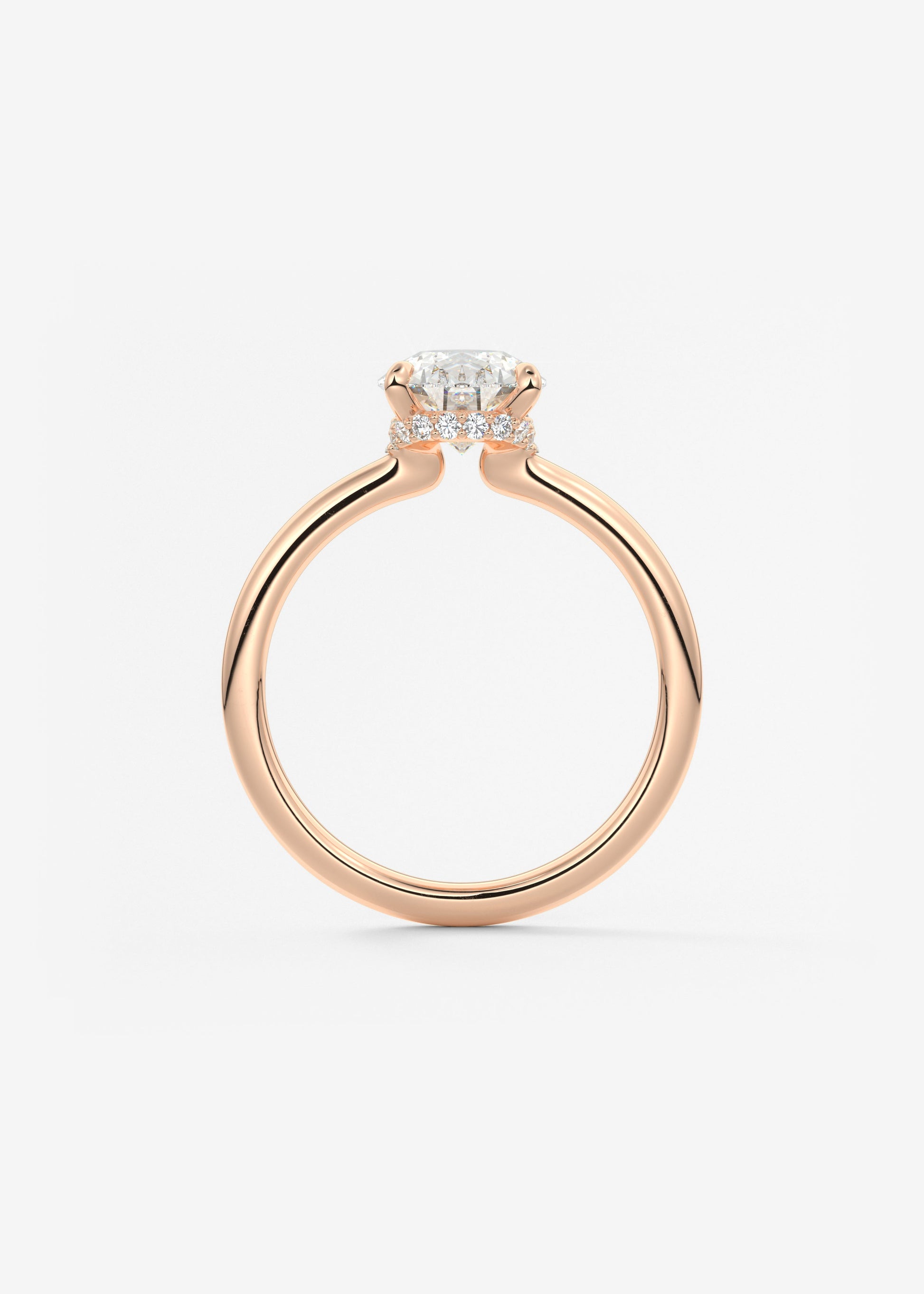 Oval Solitaire With Raised Basket Gallery Lab Grown Diamond Engagement Ring