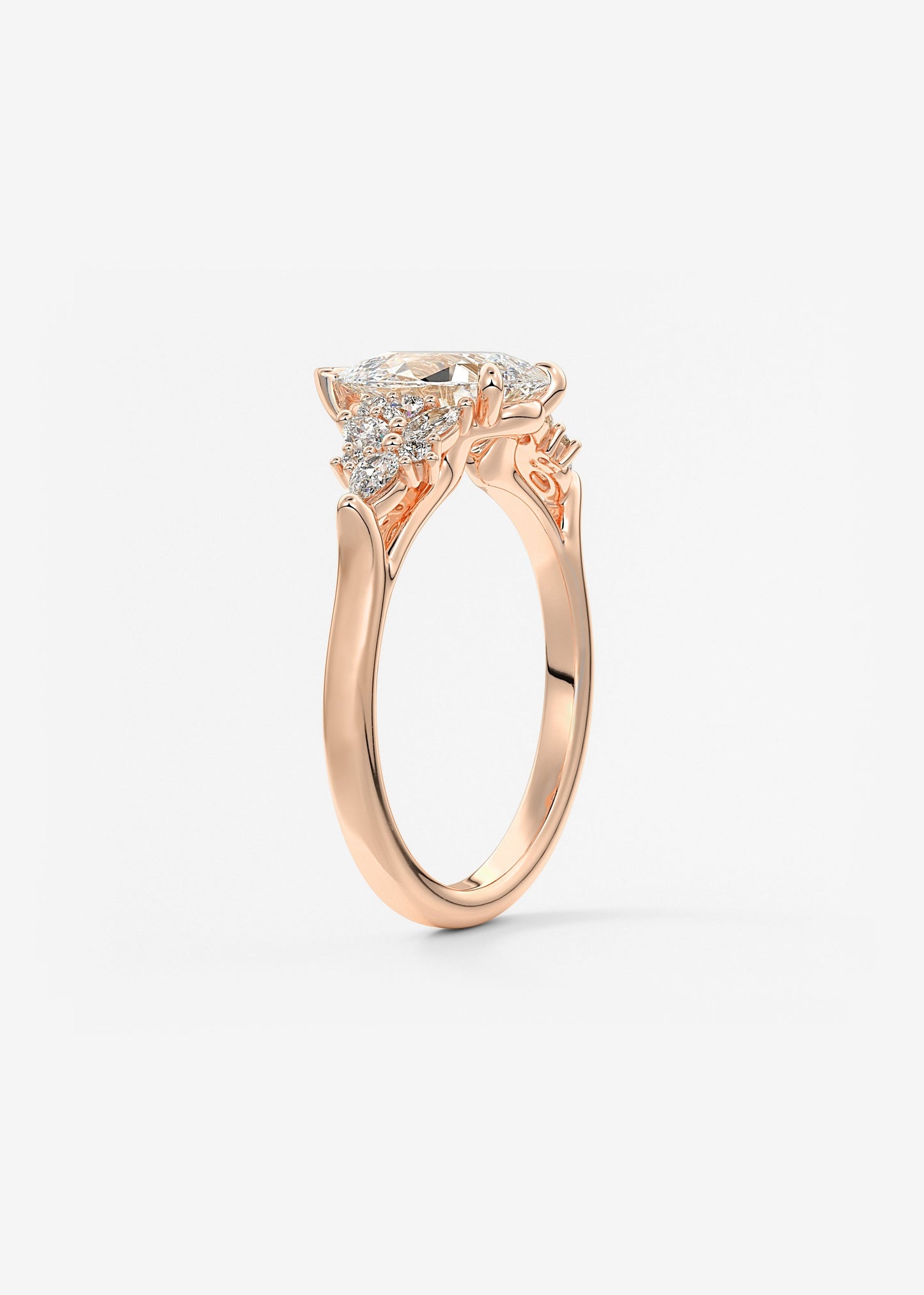 Oval Solitaire With Raised Basket Gallery Lab Grown Diamond Engagement Ring