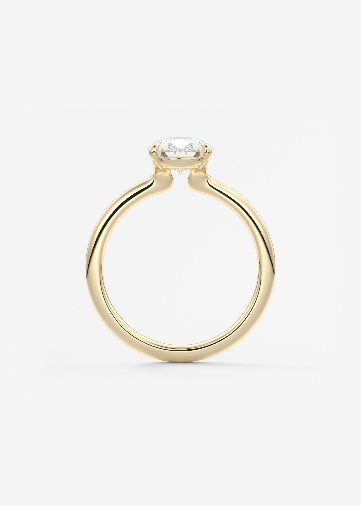 Oval Solitaire With Raised Basket Gallery Lab Grown Diamond Engagement Ring