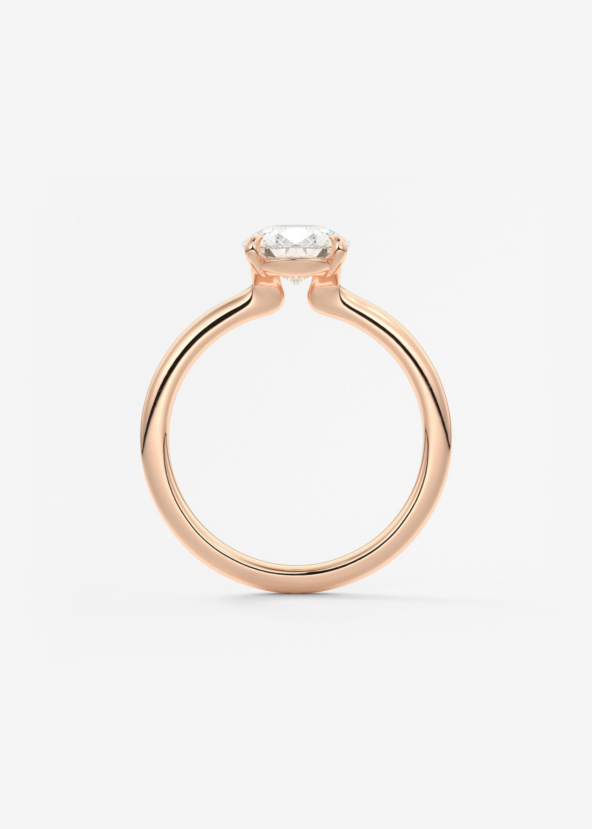 Oval Solitaire With Raised Basket Gallery Lab Grown Diamond Engagement Ring