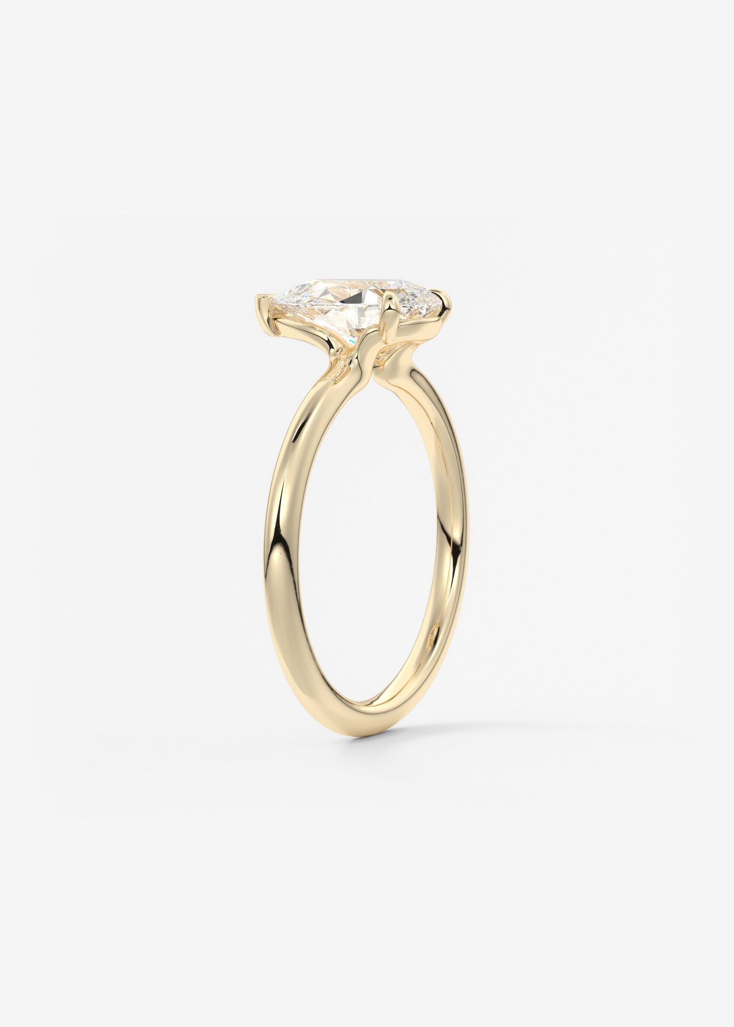 Oval Solitaire With Raised Basket Gallery Lab Grown Diamond Engagement Ring
