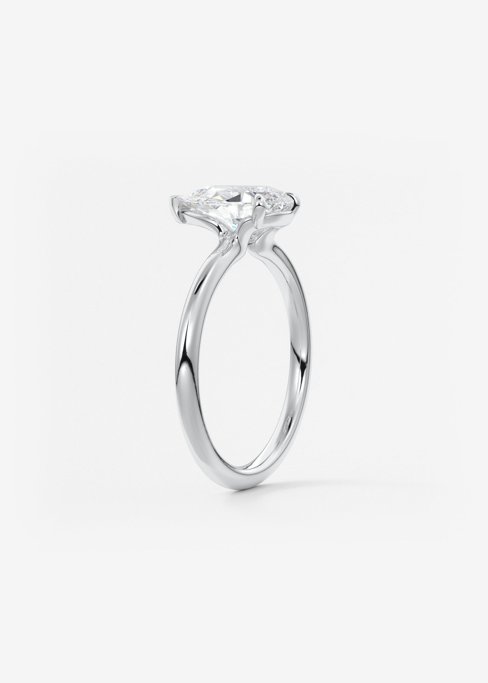 Oval Solitaire With Raised Basket Gallery Lab Grown Diamond Engagement Ring