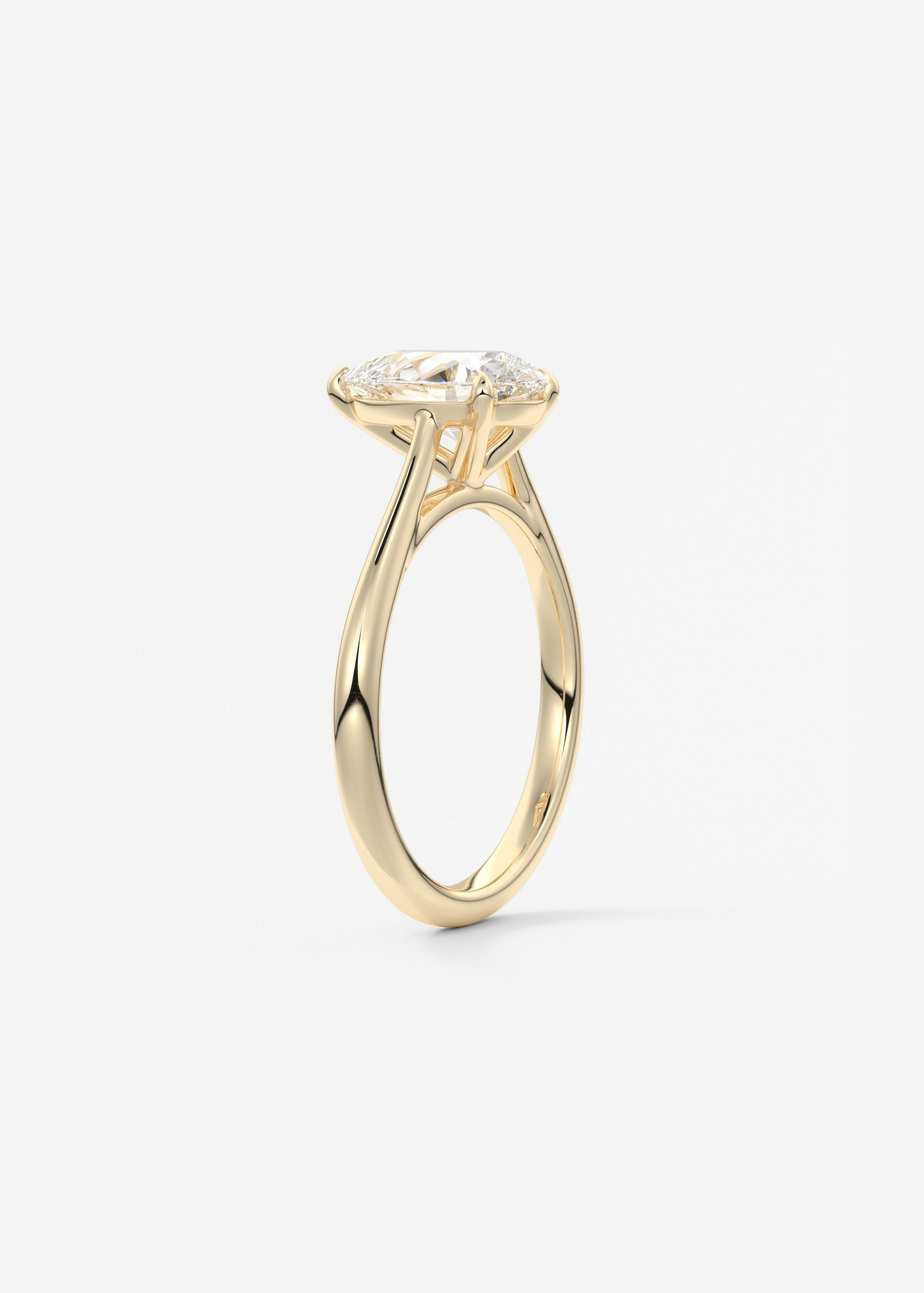Oval Solitaire With Raised Basket Gallery Lab Grown Diamond Engagement Ring