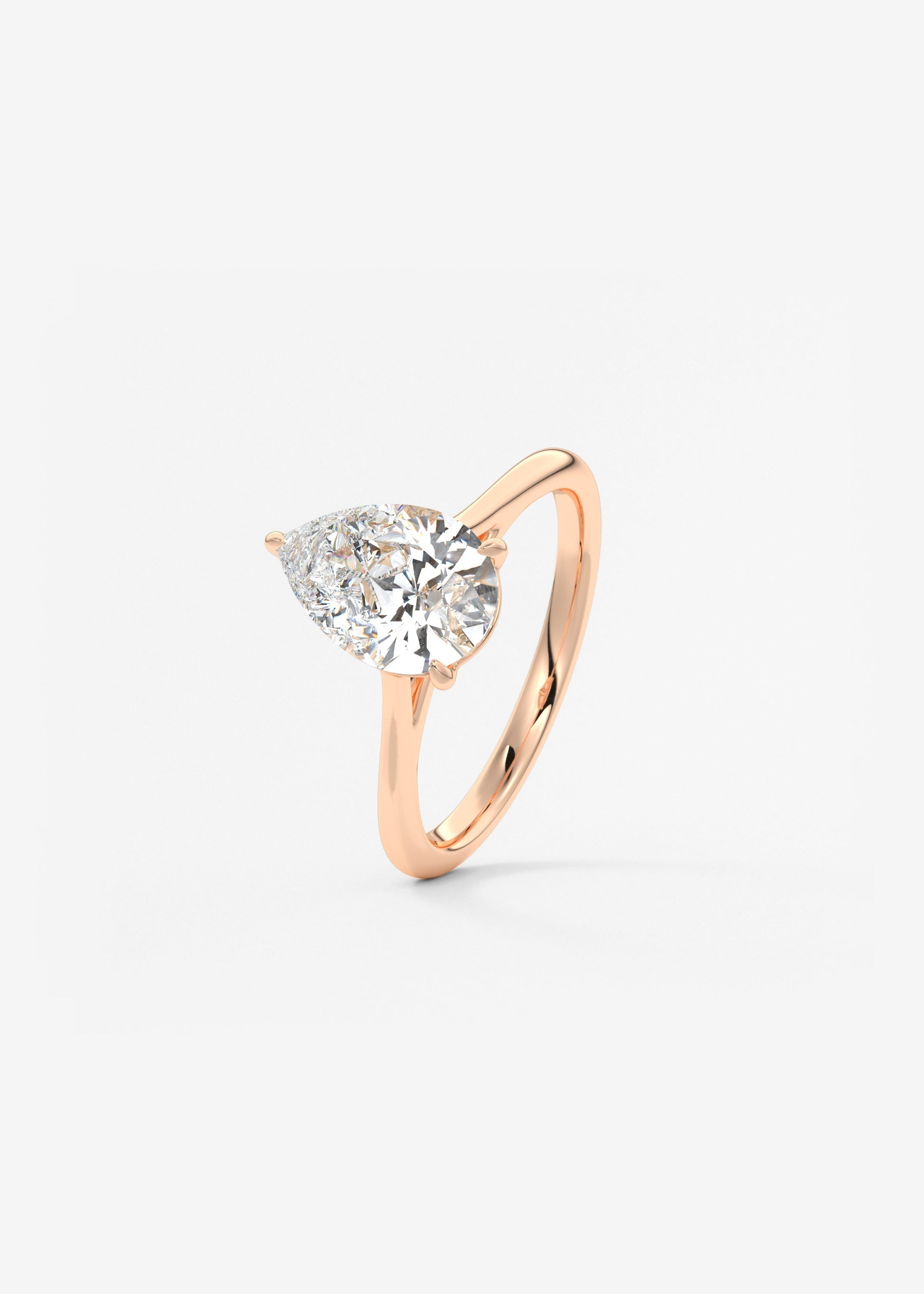 Oval Solitaire With Raised Basket Gallery Lab Grown Diamond Engagement Ring
