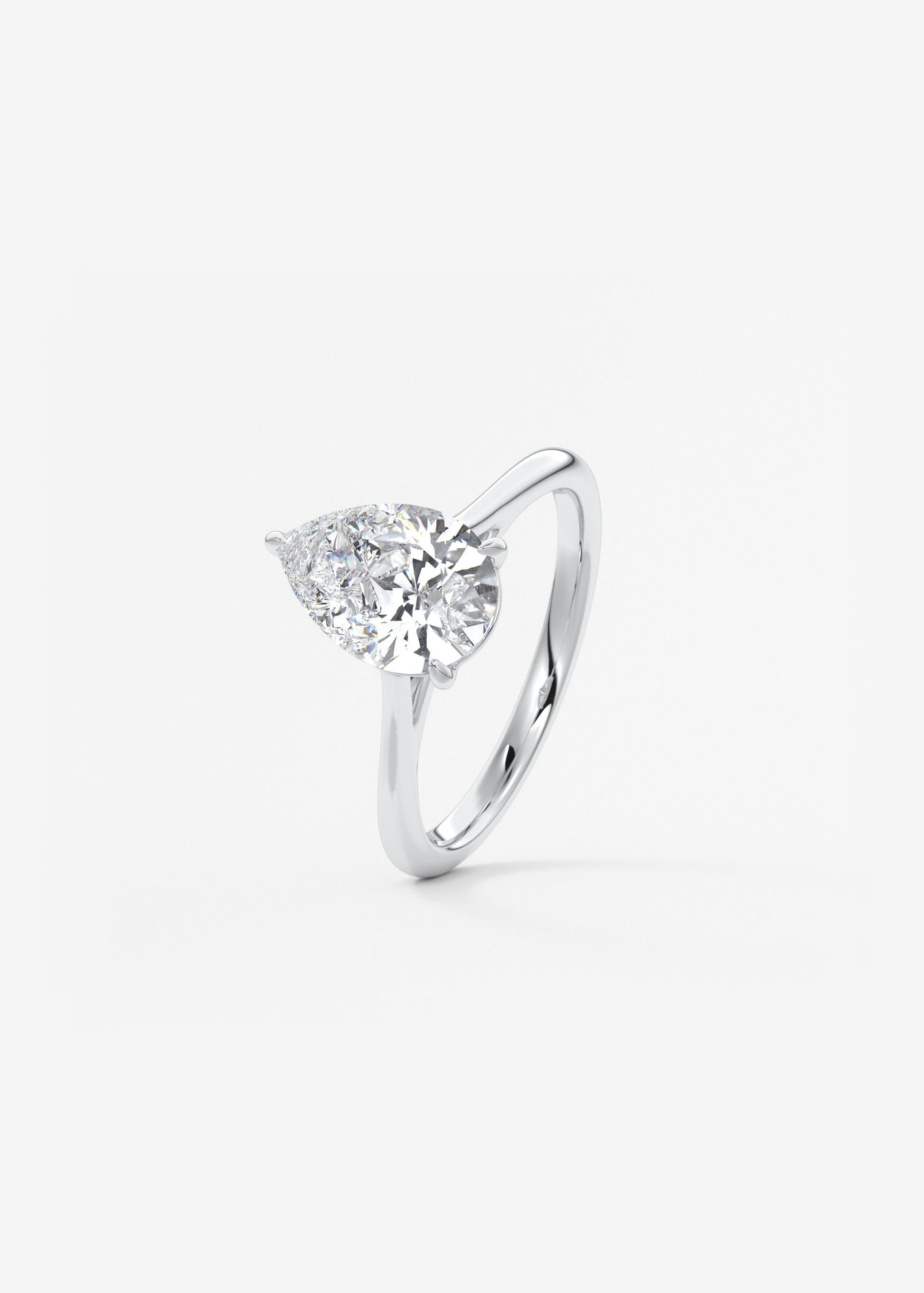 Oval Solitaire With Raised Basket Gallery Lab Grown Diamond Engagement Ring