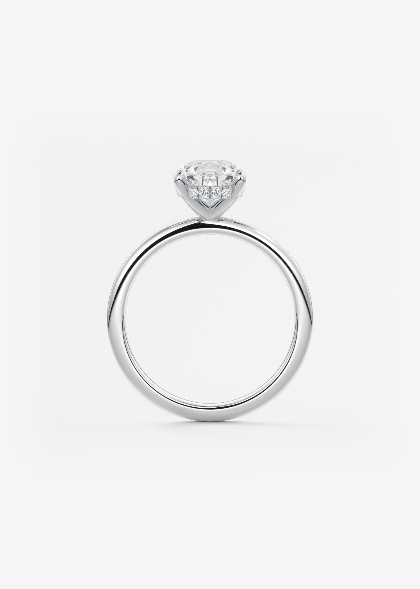 Oval Solitaire With Raised Basket Gallery Lab Grown Diamond Engagement Ring