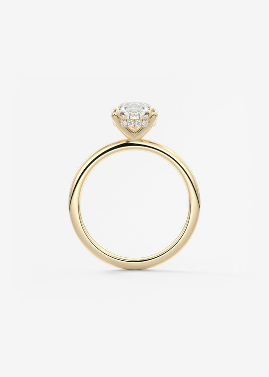 Oval Solitaire With Raised Basket Gallery Lab Grown Diamond Engagement Ring